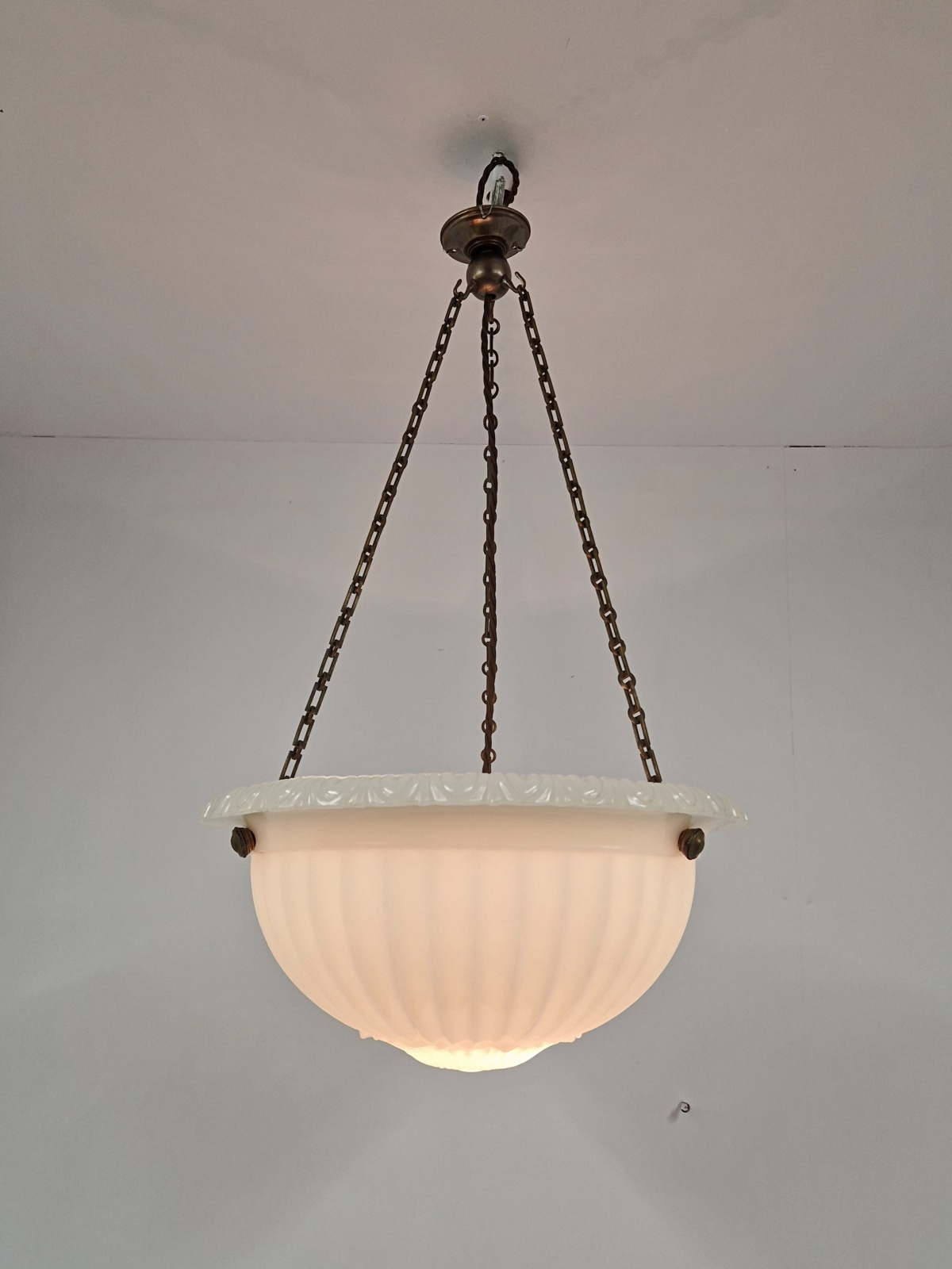 The General Electric Company (G.E.C) | Opaline-Glass Plafonnier | England c.1925 | SOLD - Image 2