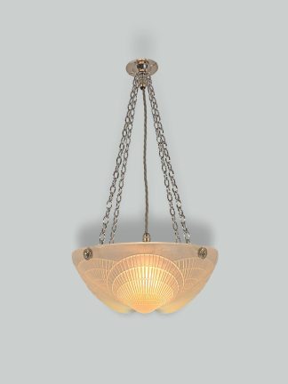 René Lalique |  2 "Vase Coquilles" Plafonniers | France c.1925