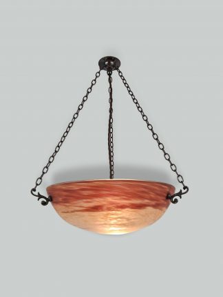 Muller Frères, Luneville | Pate-de-verre Plafonnier | France c.1925 | SOLD