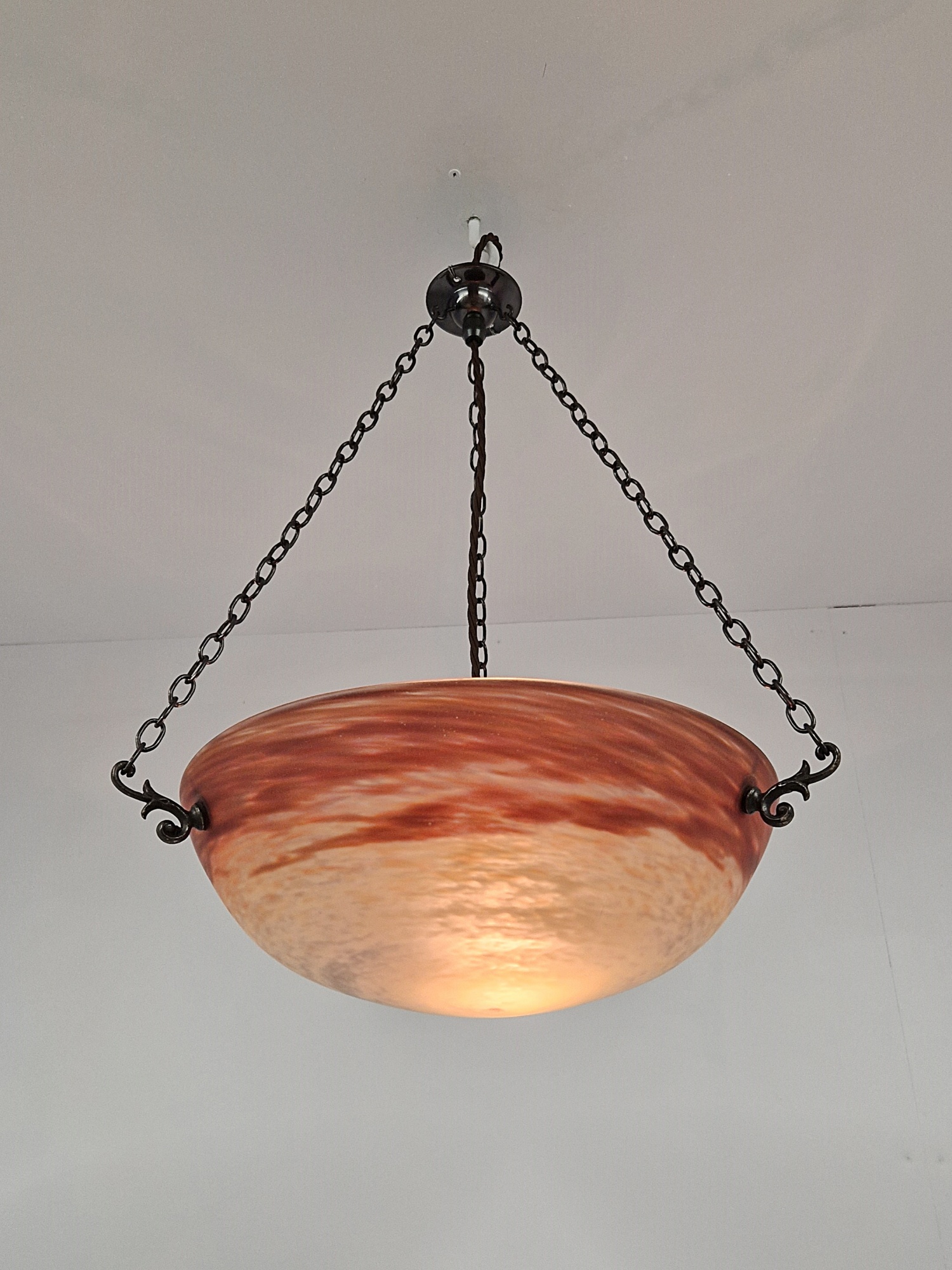 Muller Frères, Luneville | Pate-de-verre Plafonnier | France c.1925 | SOLD - Image 3