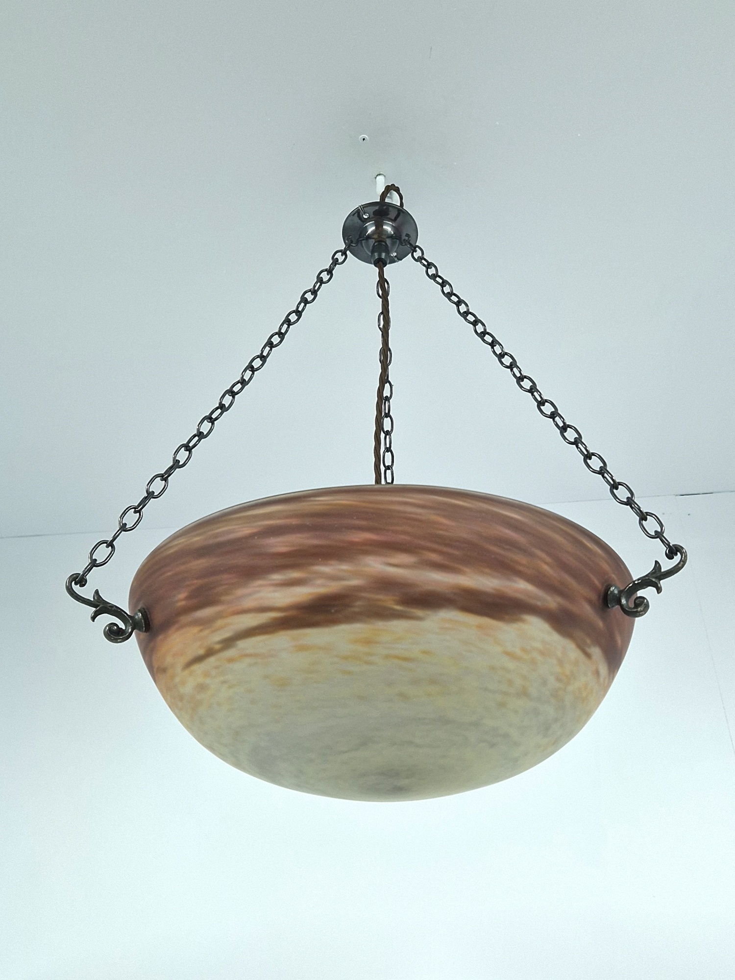 Muller Frères, Luneville | Pate-de-verre Plafonnier | France c.1925 | SOLD - Image 4