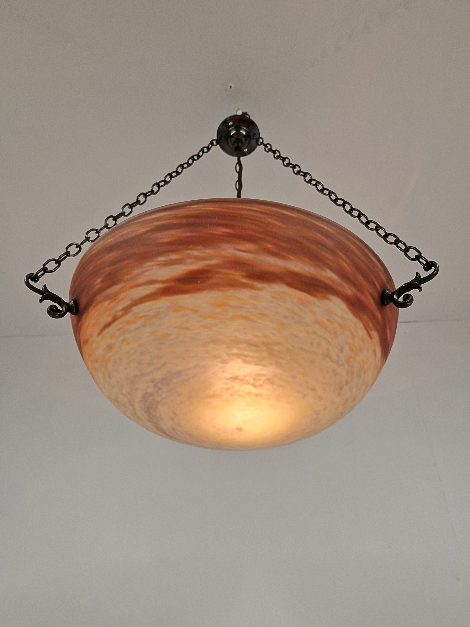 Muller Frères, Luneville | Pate-de-verre Plafonnier | France c.1925 | SOLD - Image 5