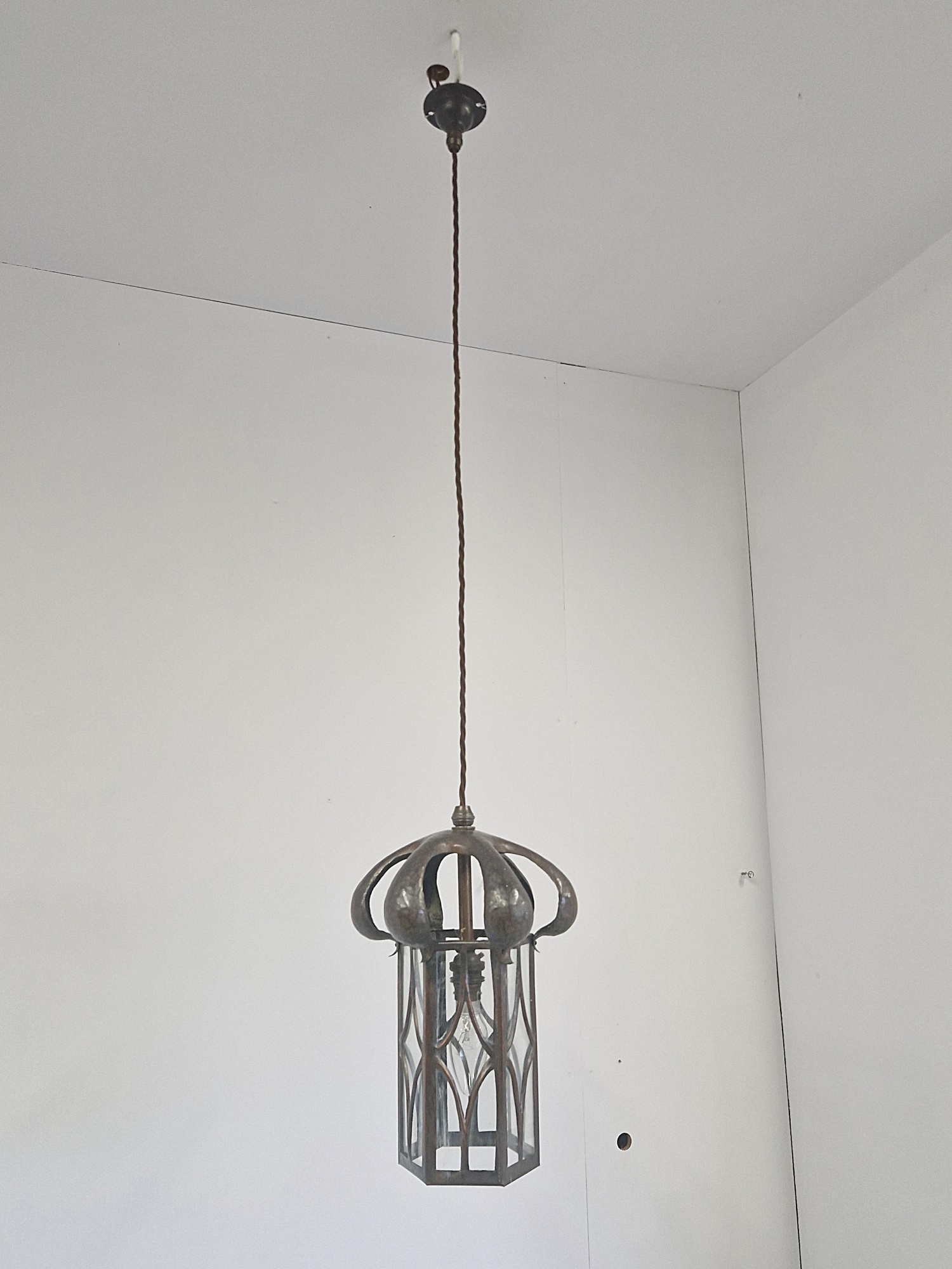 Style of Jesson, Birkett & Co (Faulkner Bronze Co.) | 2 Arts & Crafts Hall Lanterns | SOLD - Image 9