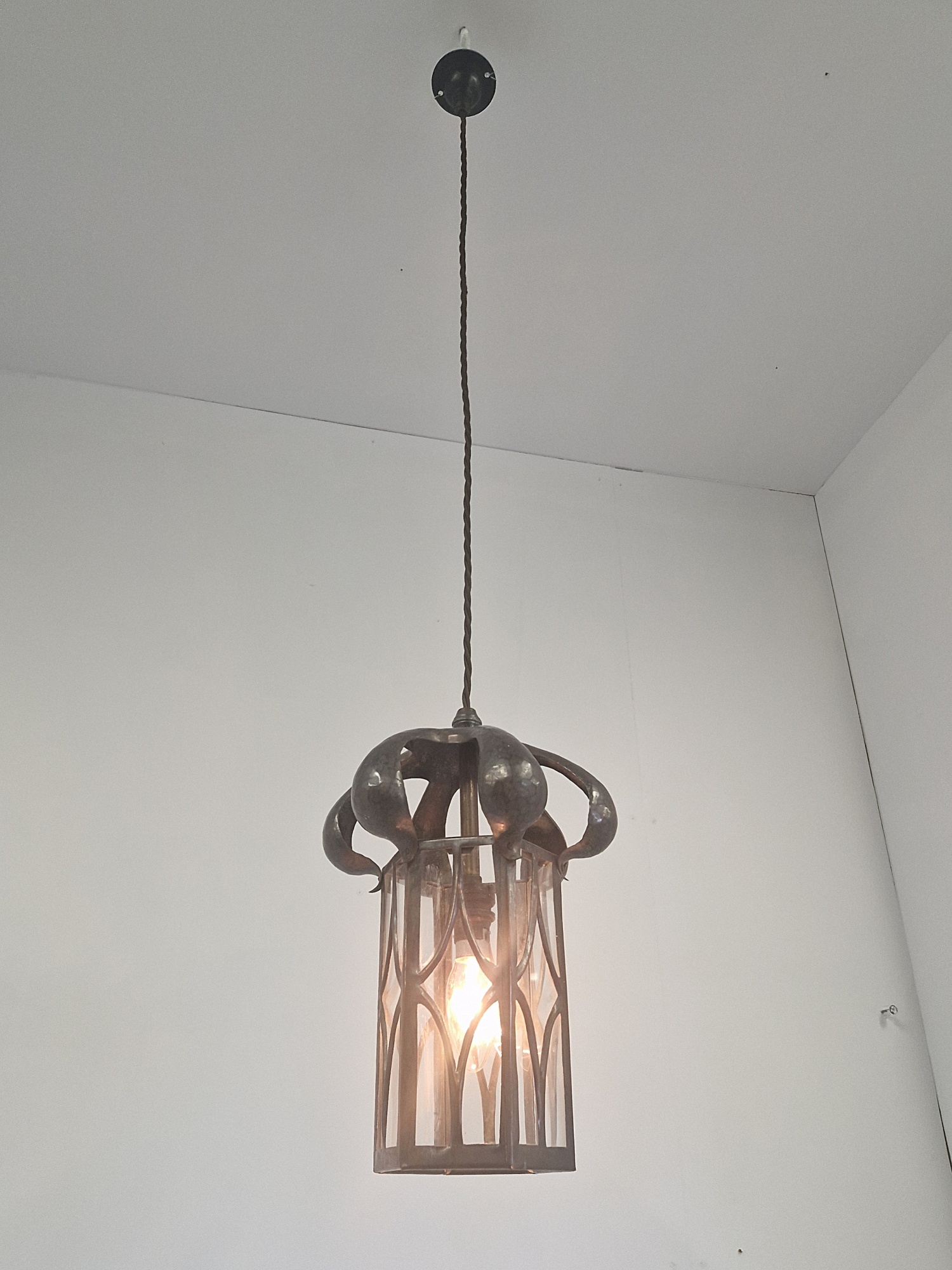 Style of Jesson, Birkett & Co (Faulkner Bronze Co.) | 2 Arts & Crafts Hall Lanterns | SOLD - Image 10