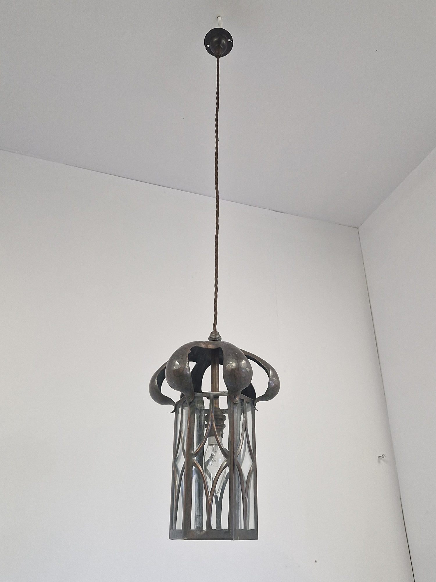 Style of Jesson, Birkett & Co (Faulkner Bronze Co.) | 2 Arts & Crafts Hall Lanterns | SOLD - Image 11