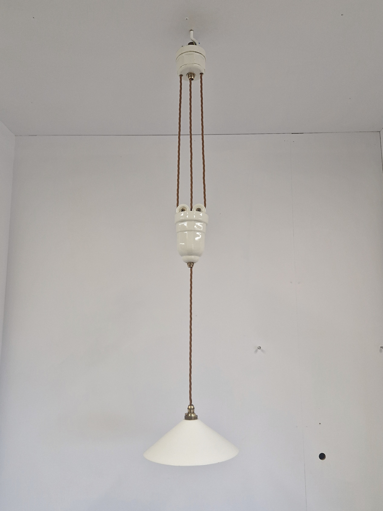 Unsigned | Ceramic "Rise & Fall" Pendant Light | France C.1920-39 - Image 3