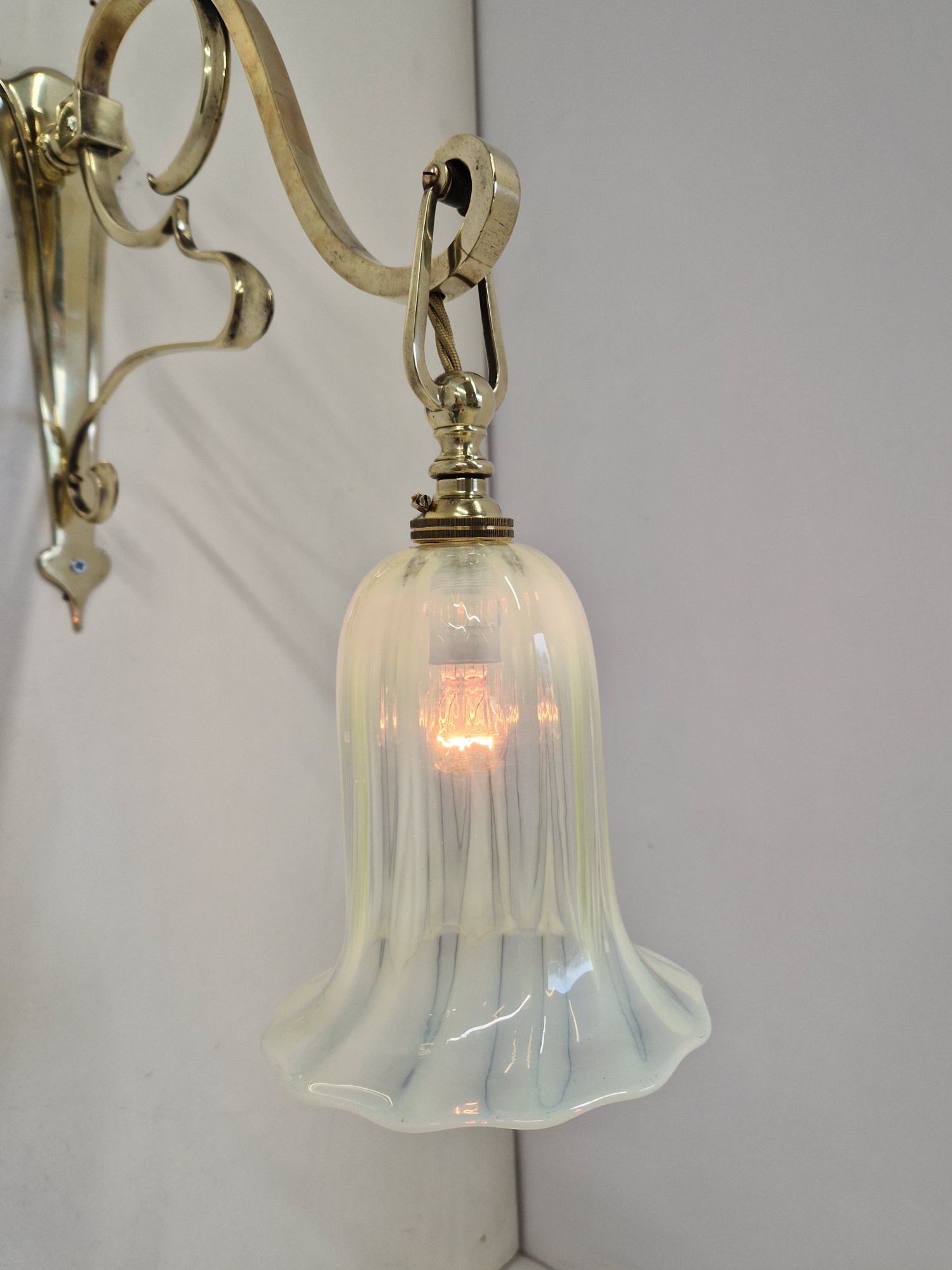 The General Electric Company (G.E.C) | 3 Art Nouveau Brass Wall Lights | England Early c.20th | SOLD | SOLD - Image 8