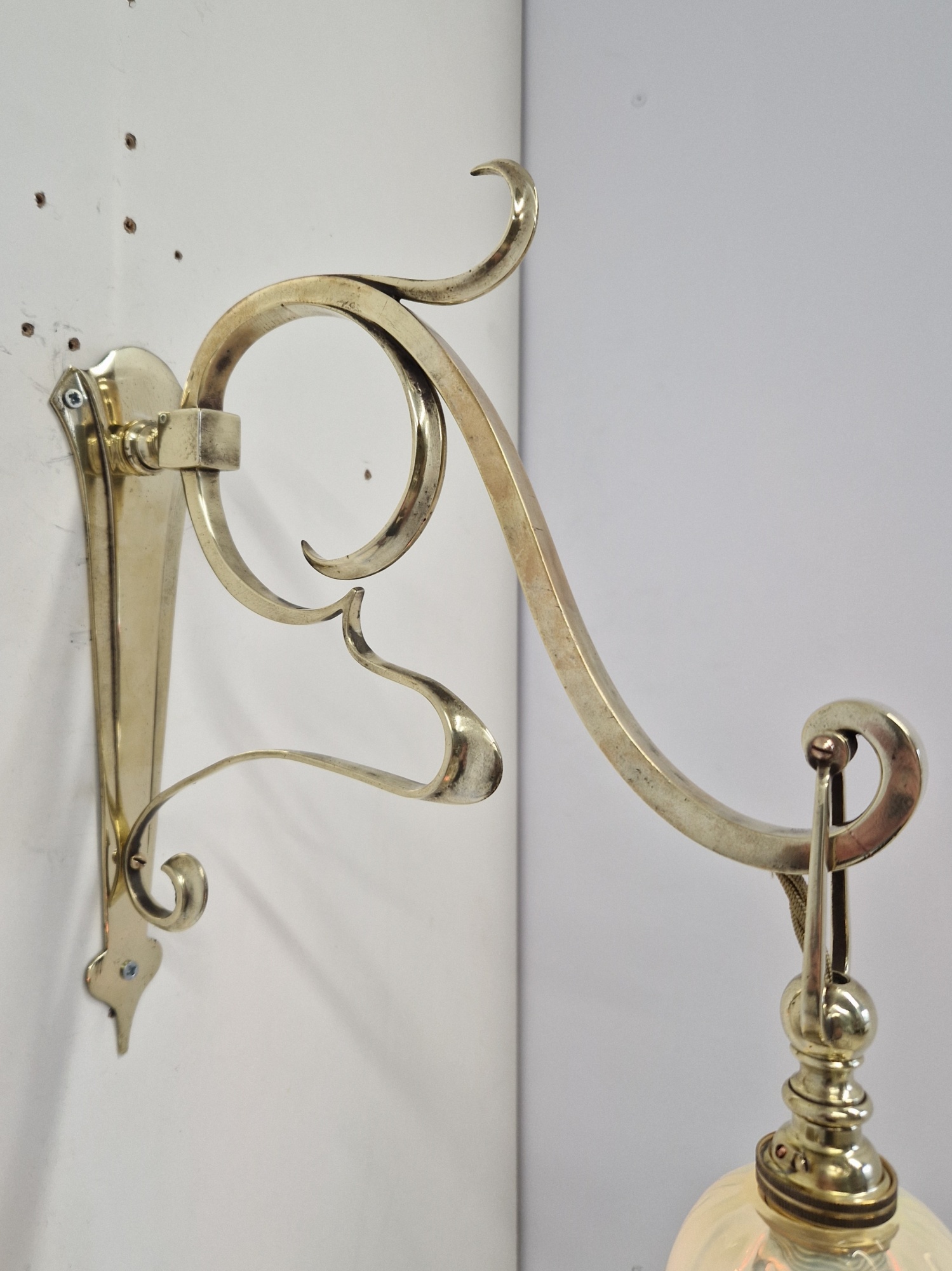 The General Electric Company (G.E.C) | 3 Art Nouveau Brass Wall Lights | England Early c.20th | SOLD | SOLD - Image 9