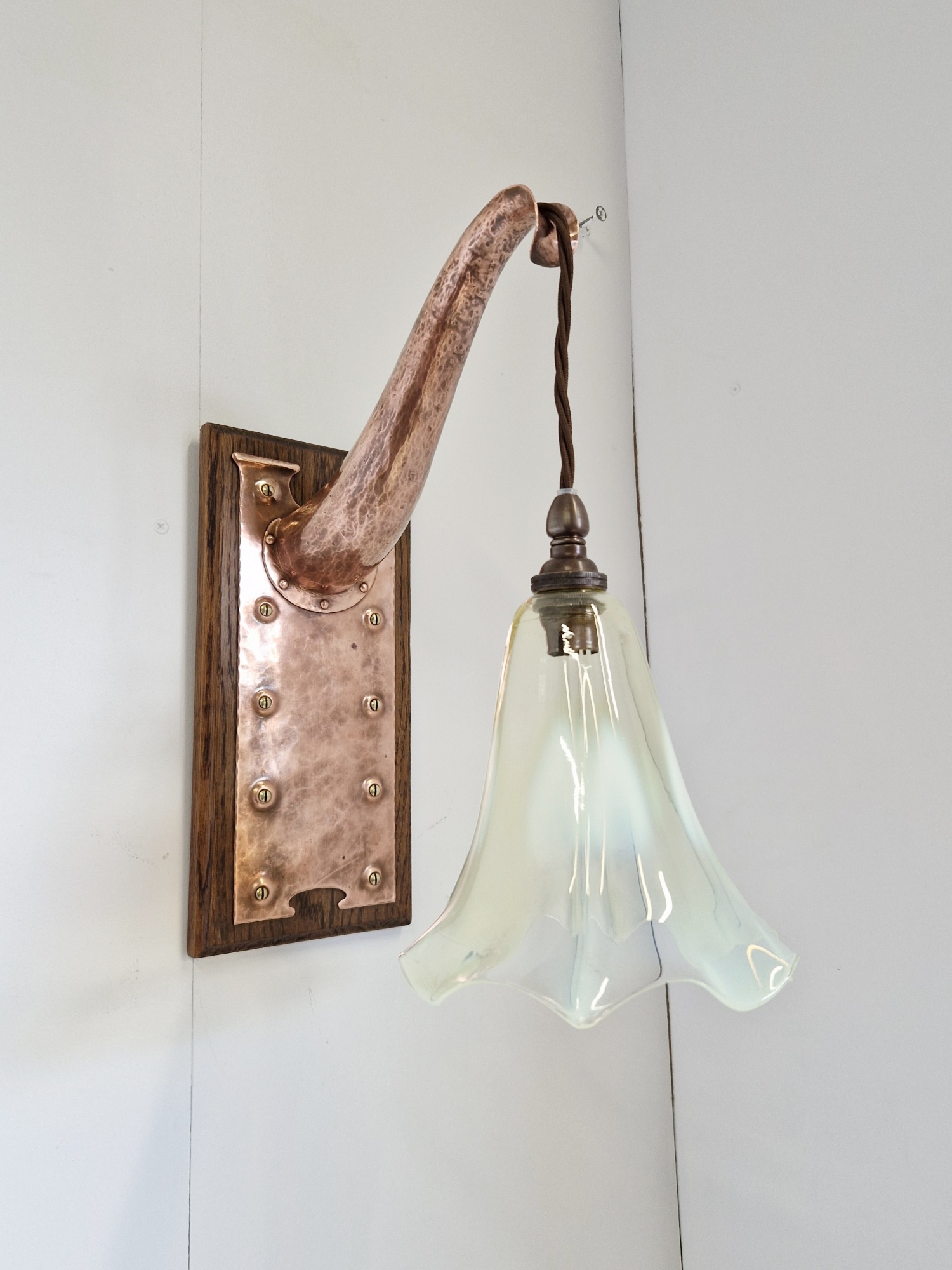 Style of Jesson Birkett & Co (Faulkner Bronze co.) | Arts & Crafts Wall Light | England c.1900 | SOLD - Image 5