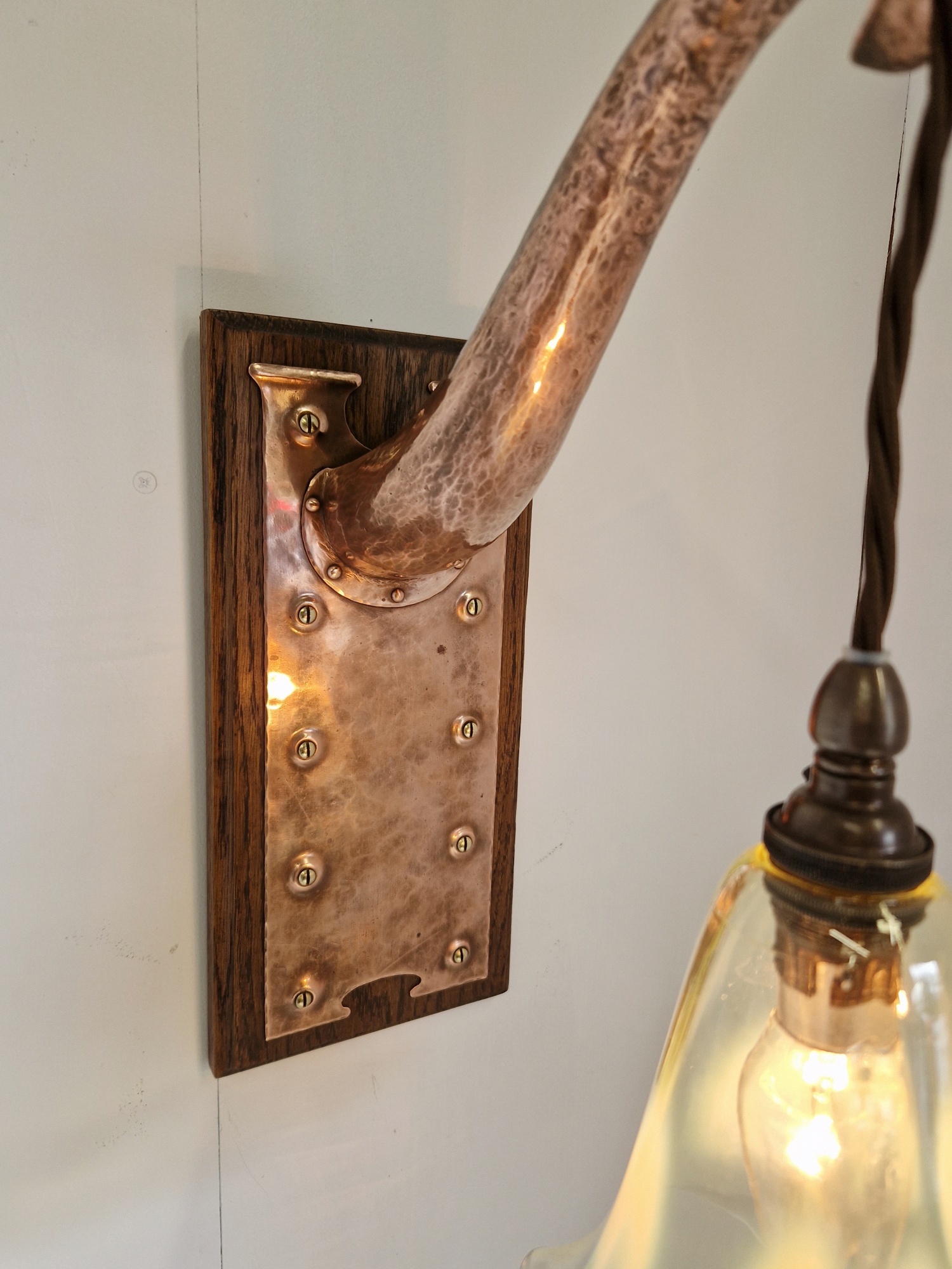 Style of Jesson Birkett & Co (Faulkner Bronze co.) | Arts & Crafts Wall Light | England c.1900 | SOLD - Image 12