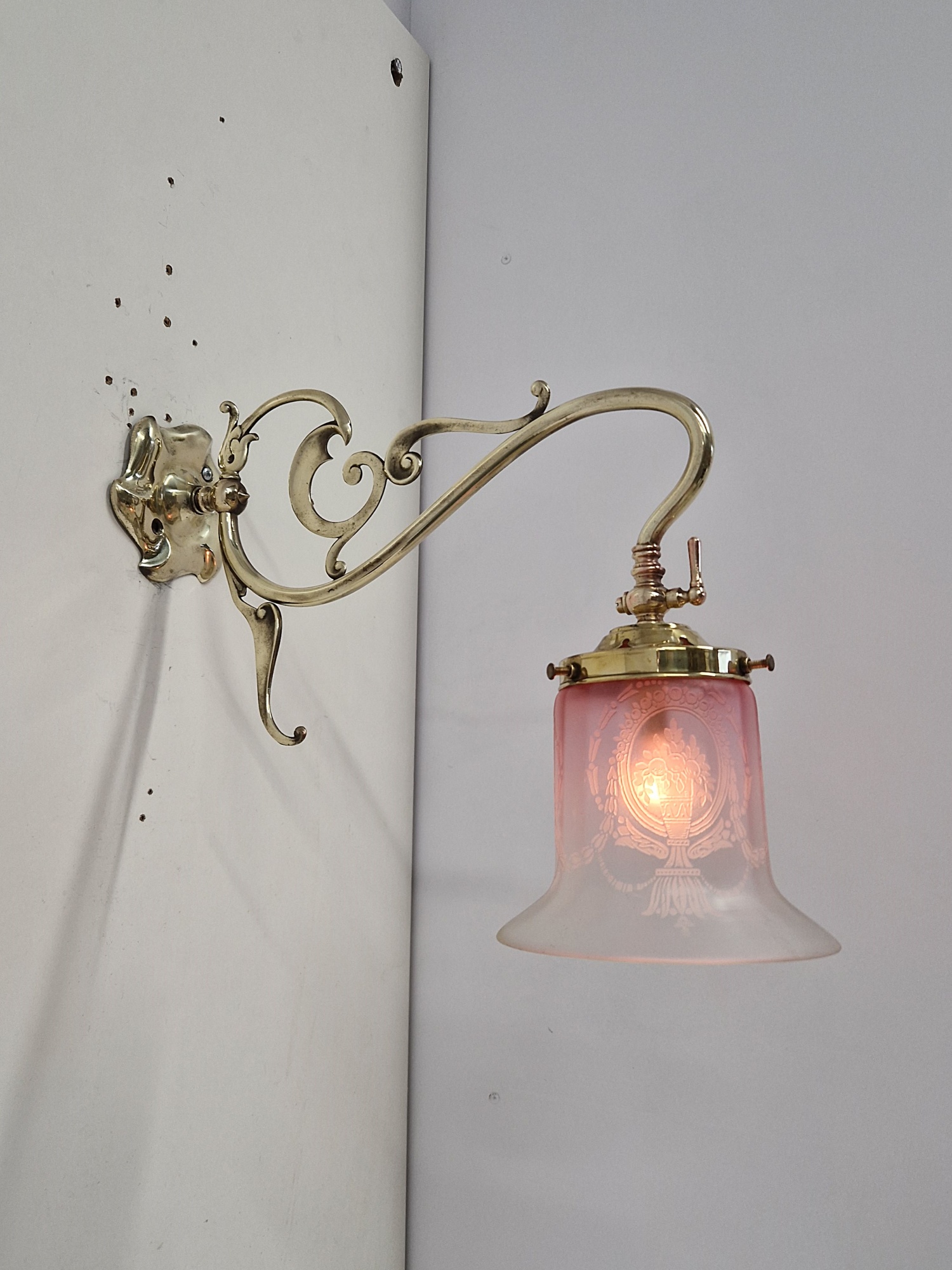 Unsigned | Art Nouveau Gas Wall Light | England c.1900 - Image 4