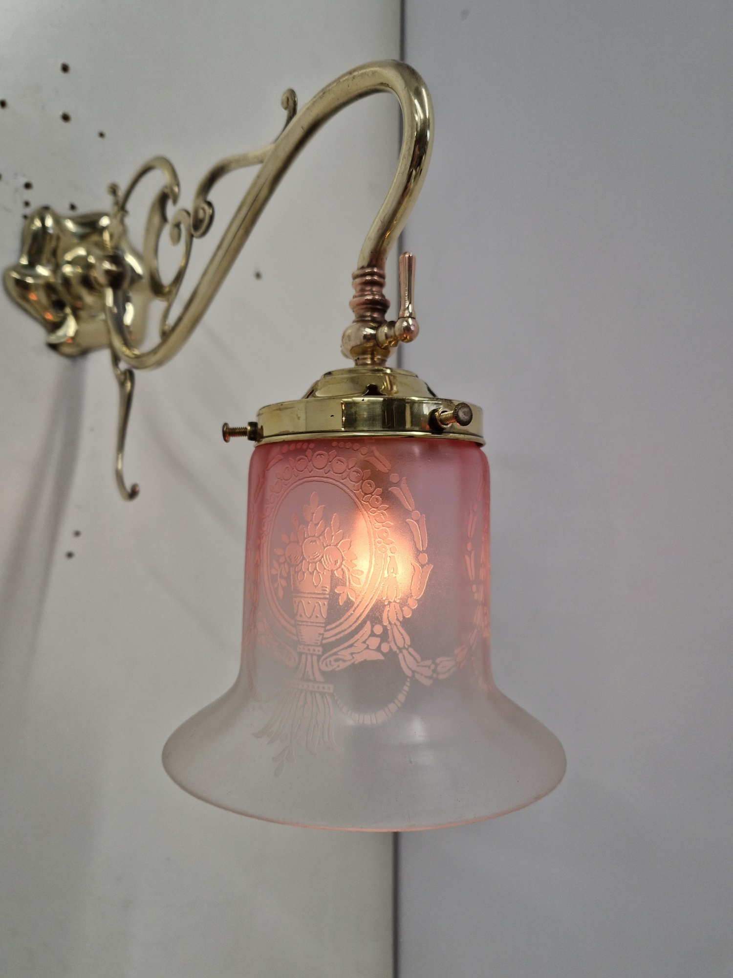 Unsigned | Art Nouveau Gas Wall Light | England c.1900 - Image 6