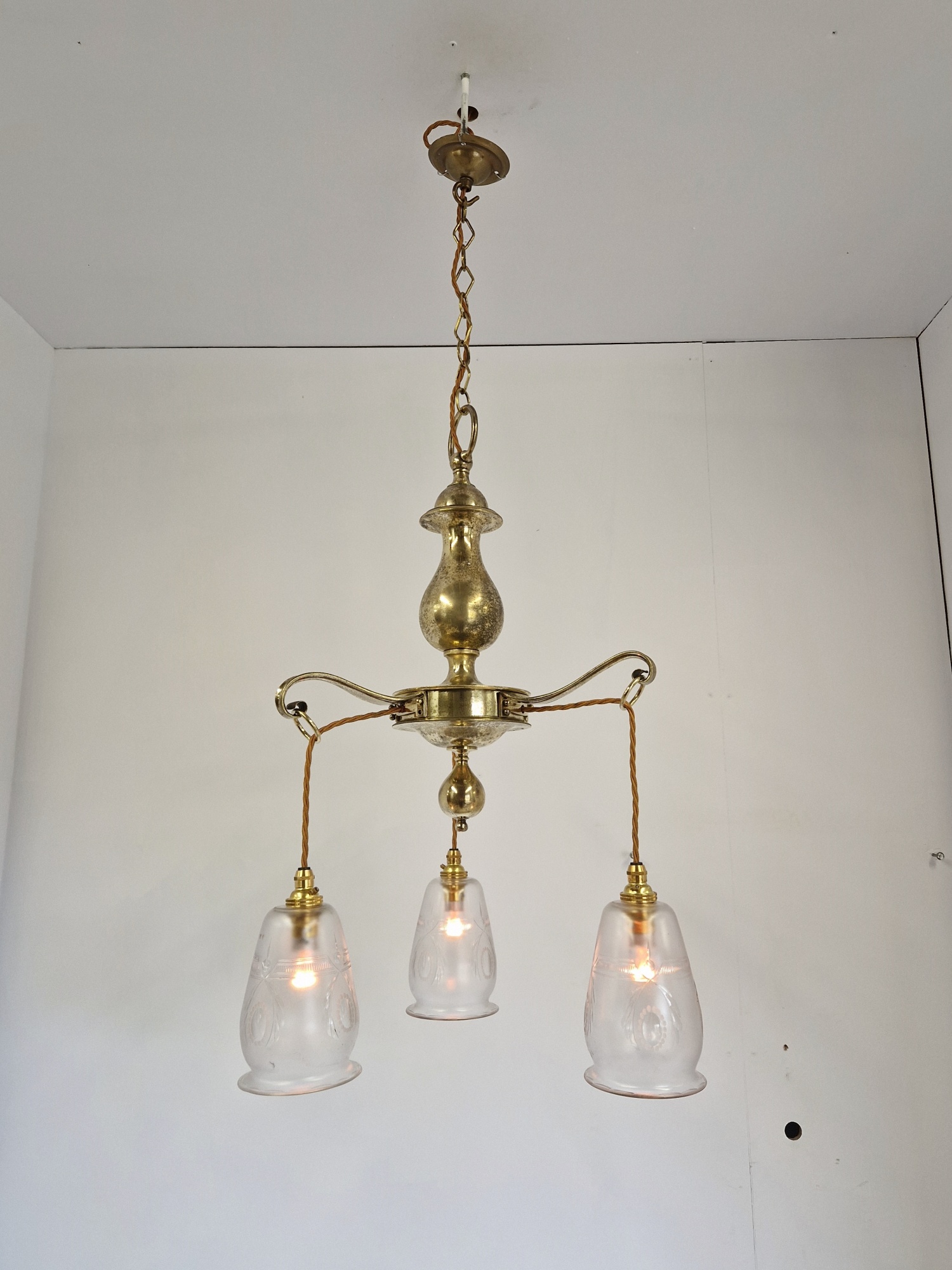 Style of The Birmingham Guild of Handicraft | Arts & Crafts Electrolier | England c.1900 | SOLD - Image 2