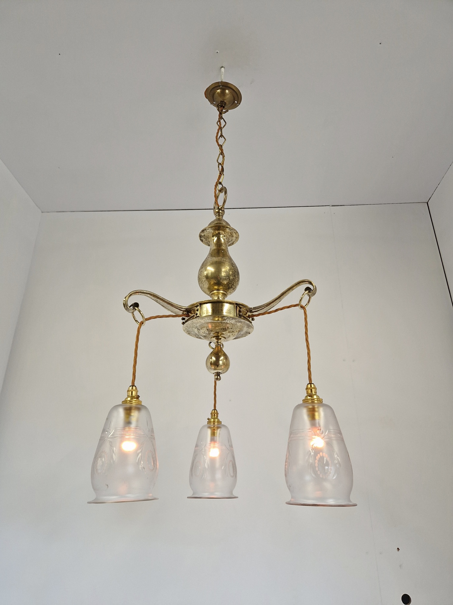 Style of The Birmingham Guild of Handicraft | Arts & Crafts Electrolier | England c.1900 | SOLD - Image 4