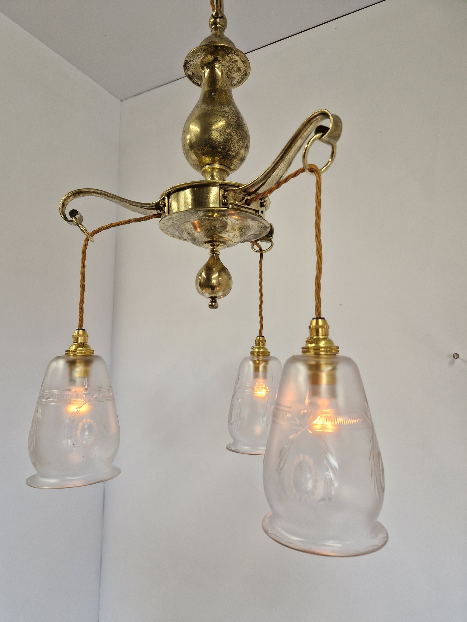 Style of The Birmingham Guild of Handicraft | Arts & Crafts Electrolier | England c.1900 | SOLD - Image 6