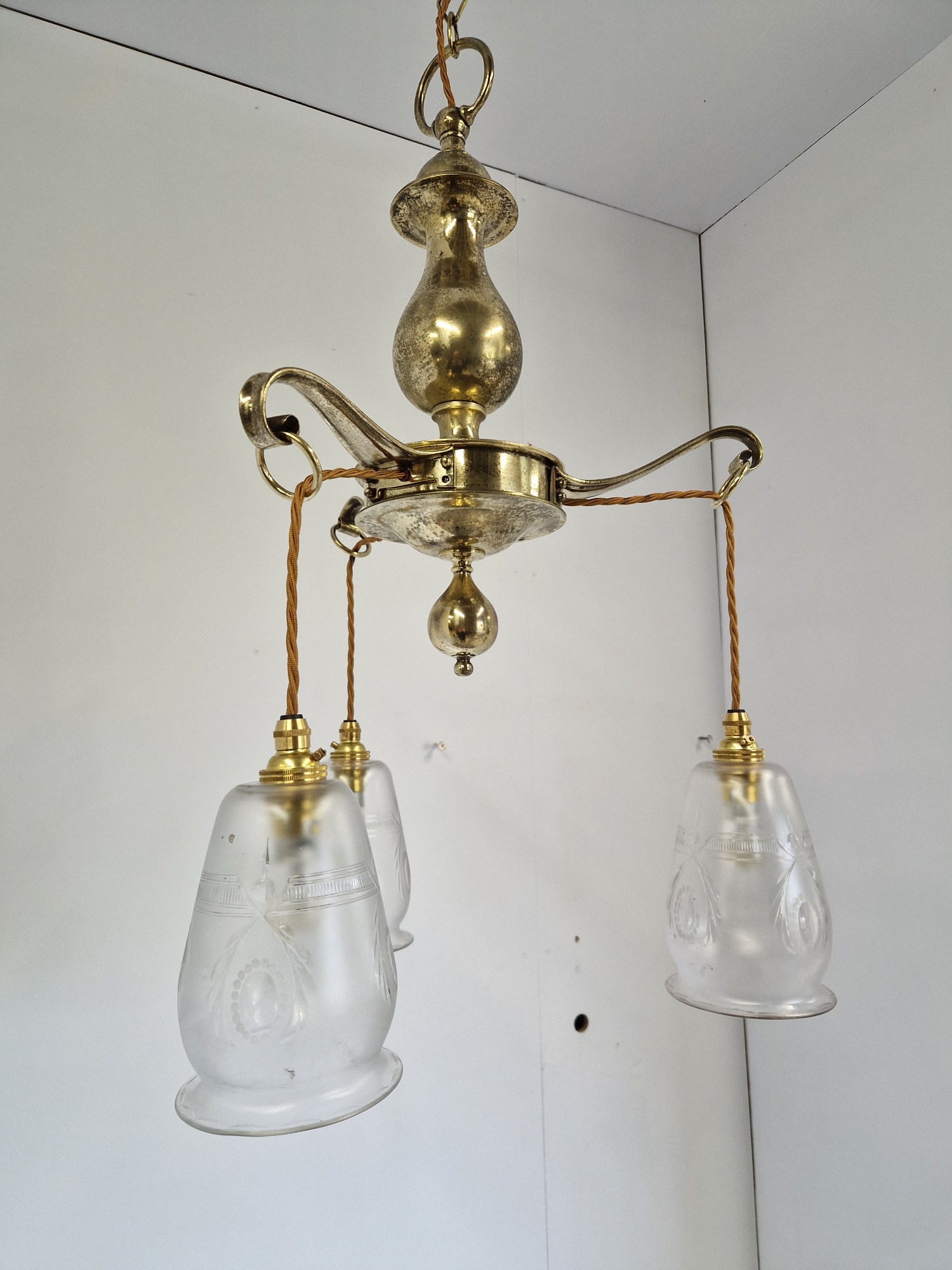 Style of The Birmingham Guild of Handicraft | Arts & Crafts Electrolier | England c.1900 | SOLD - Image 7