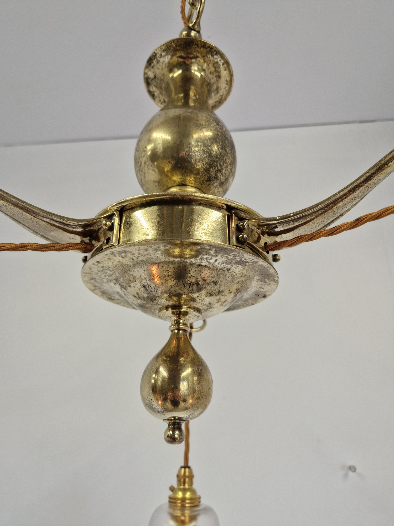 Style of The Birmingham Guild of Handicraft | Arts & Crafts Electrolier | England c.1900 | SOLD - Image 9