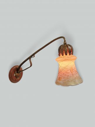 Quezal Art Glass | Art Nouveau Wall Light | France & U.S.A c.1900