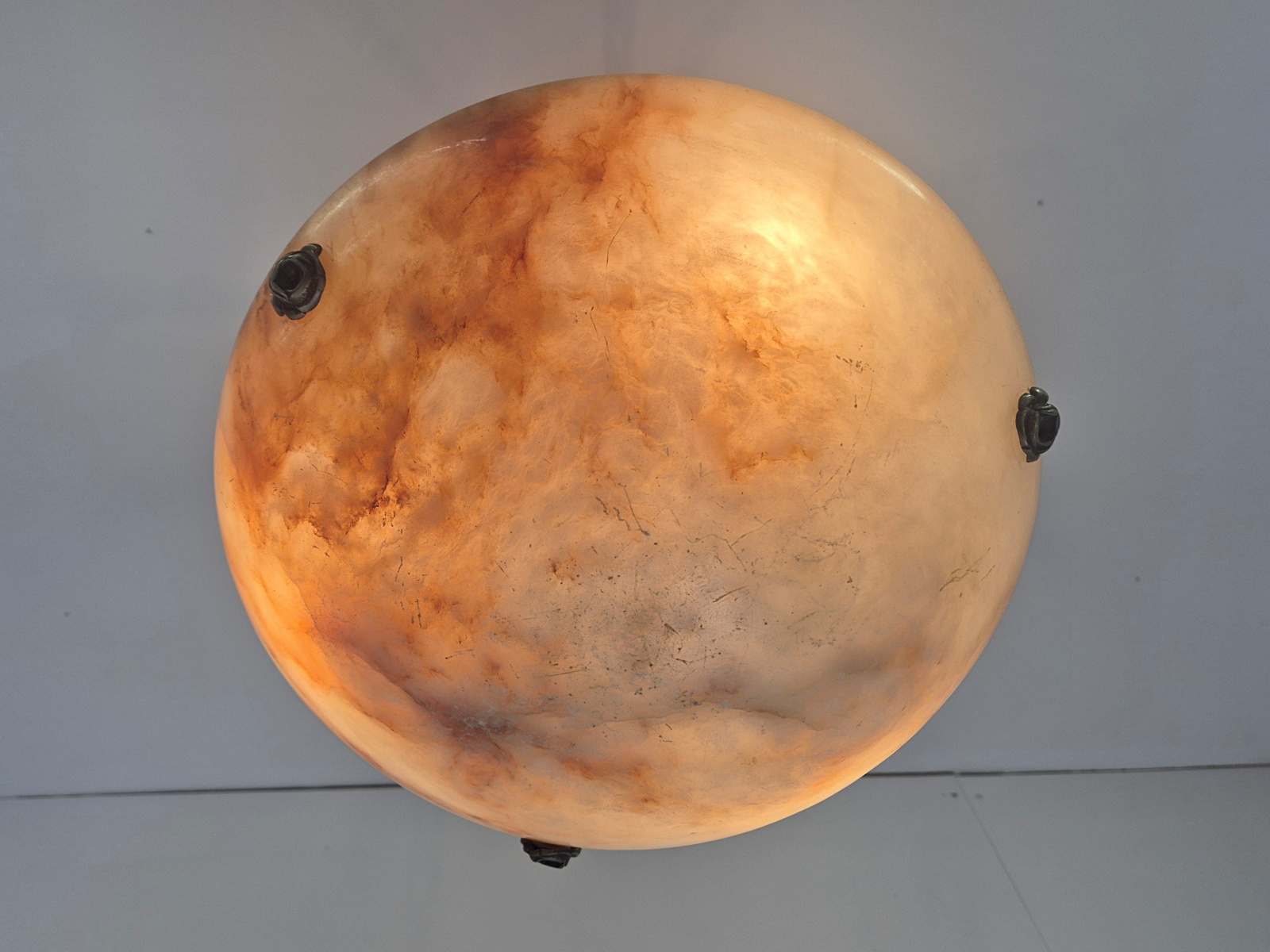 Unsigned | Medium Alabaster Plafonnier | France Early c.20th | SOLD - Image 8