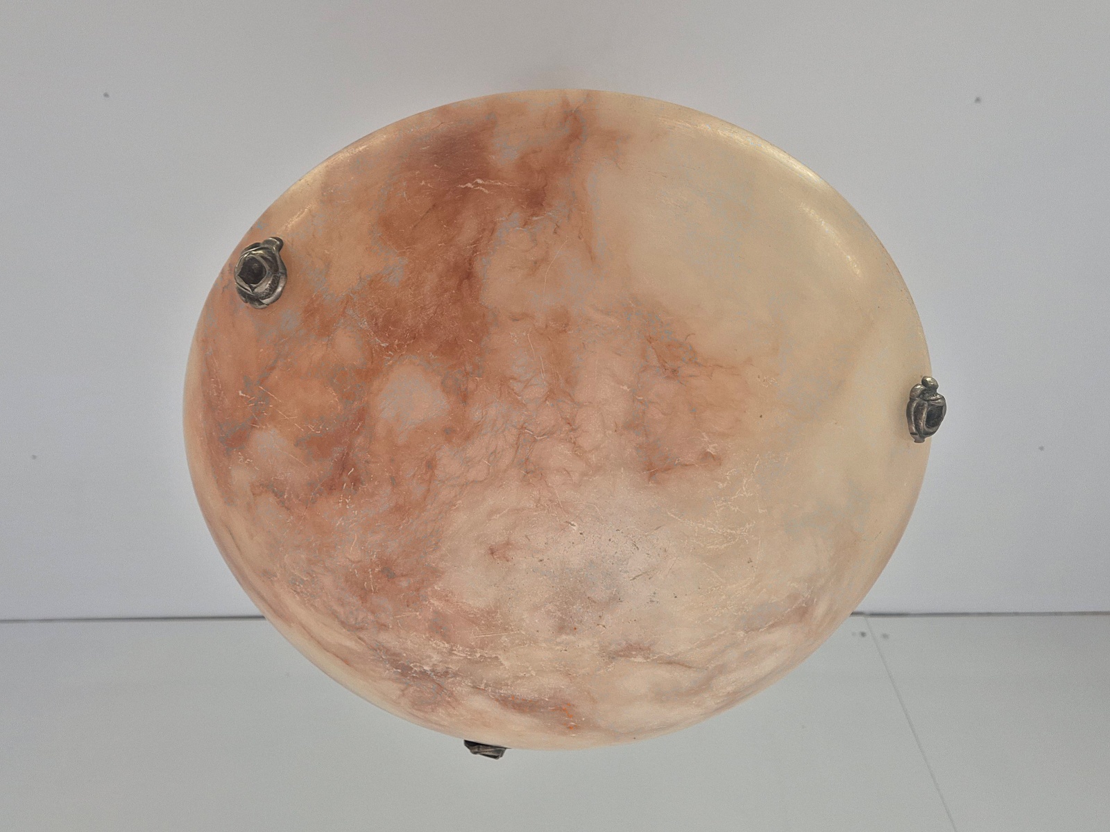 Unsigned | Medium Alabaster Plafonnier | France Early c.20th | SOLD - Image 9