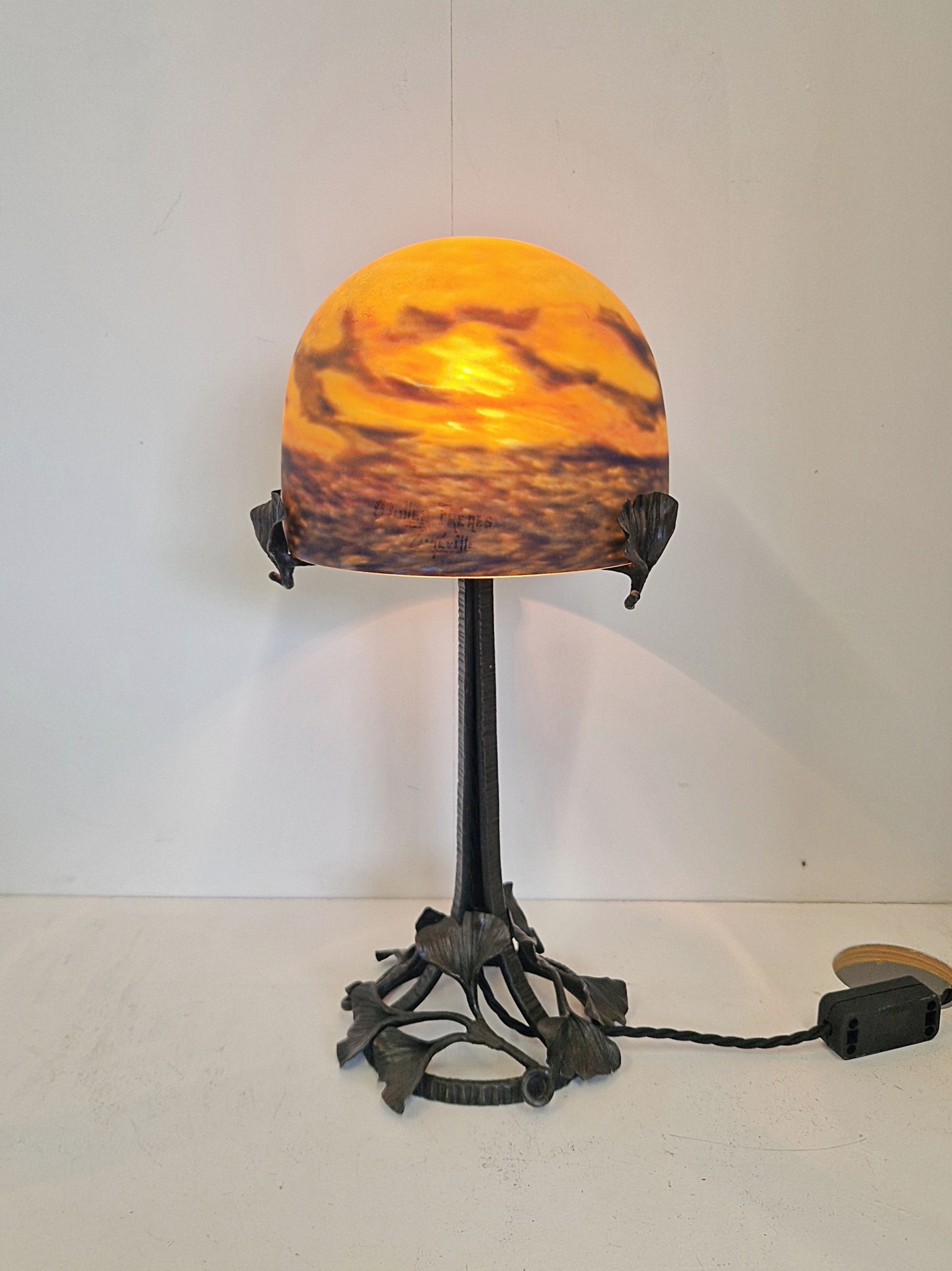 Muller Frères, Luneville | Wrought-Iron "Mushroom" Table Lamp | France c.1920 | SOLD - Image 2