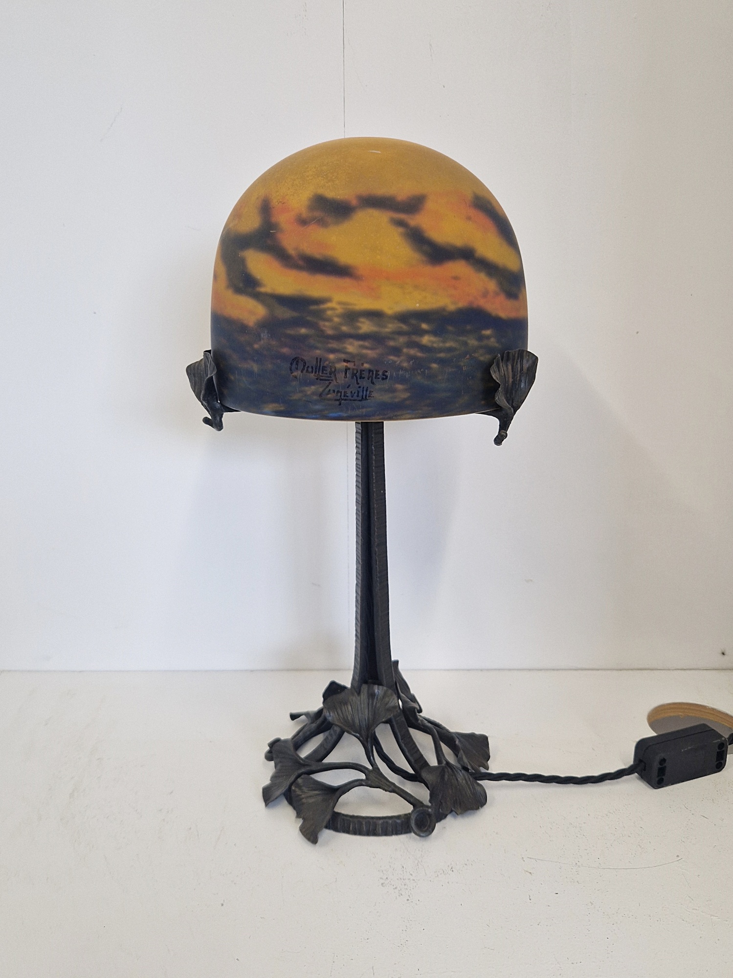 Muller Frères, Luneville | Wrought-Iron "Mushroom" Table Lamp | France c.1920 | SOLD - Image 3