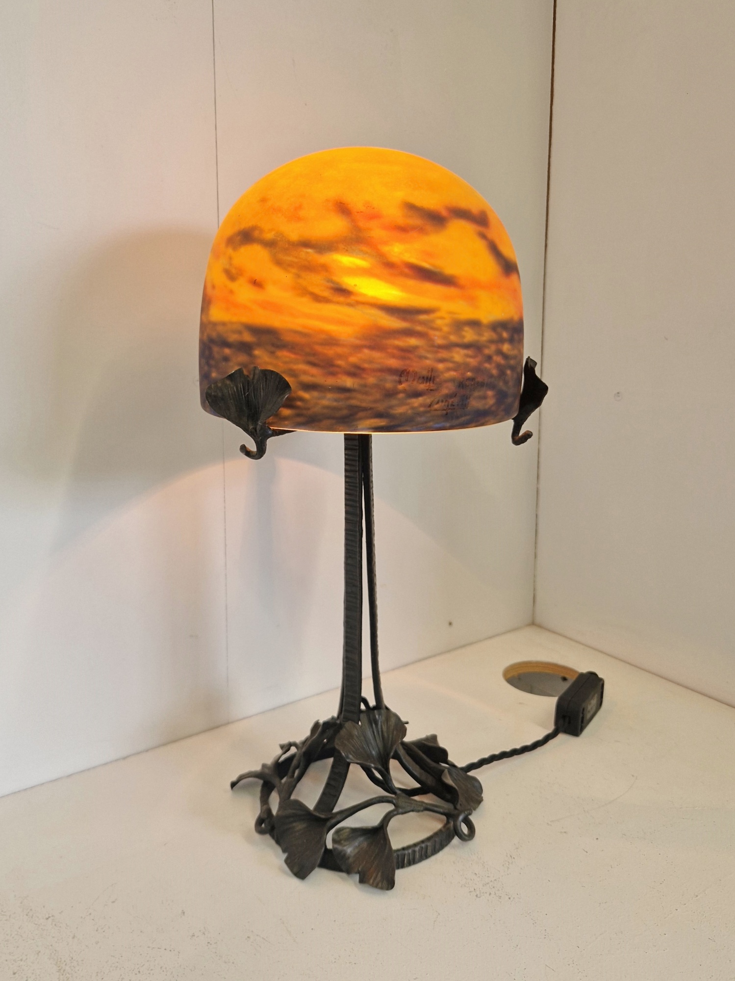 Muller Frères, Luneville | Wrought-Iron "Mushroom" Table Lamp | France c.1920 | SOLD - Image 4