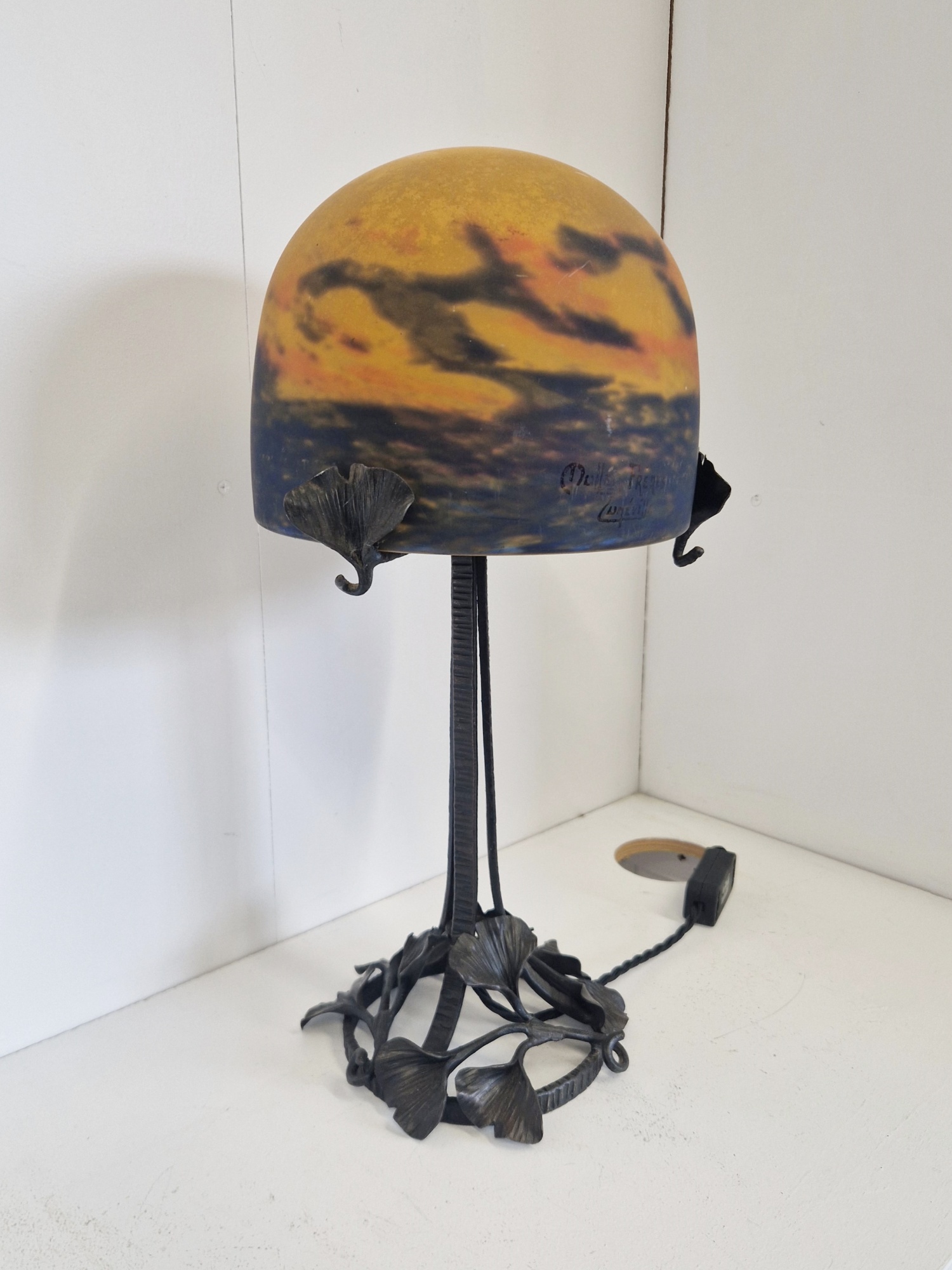 Muller Frères, Luneville | Wrought-Iron "Mushroom" Table Lamp | France c.1920 | SOLD - Image 5