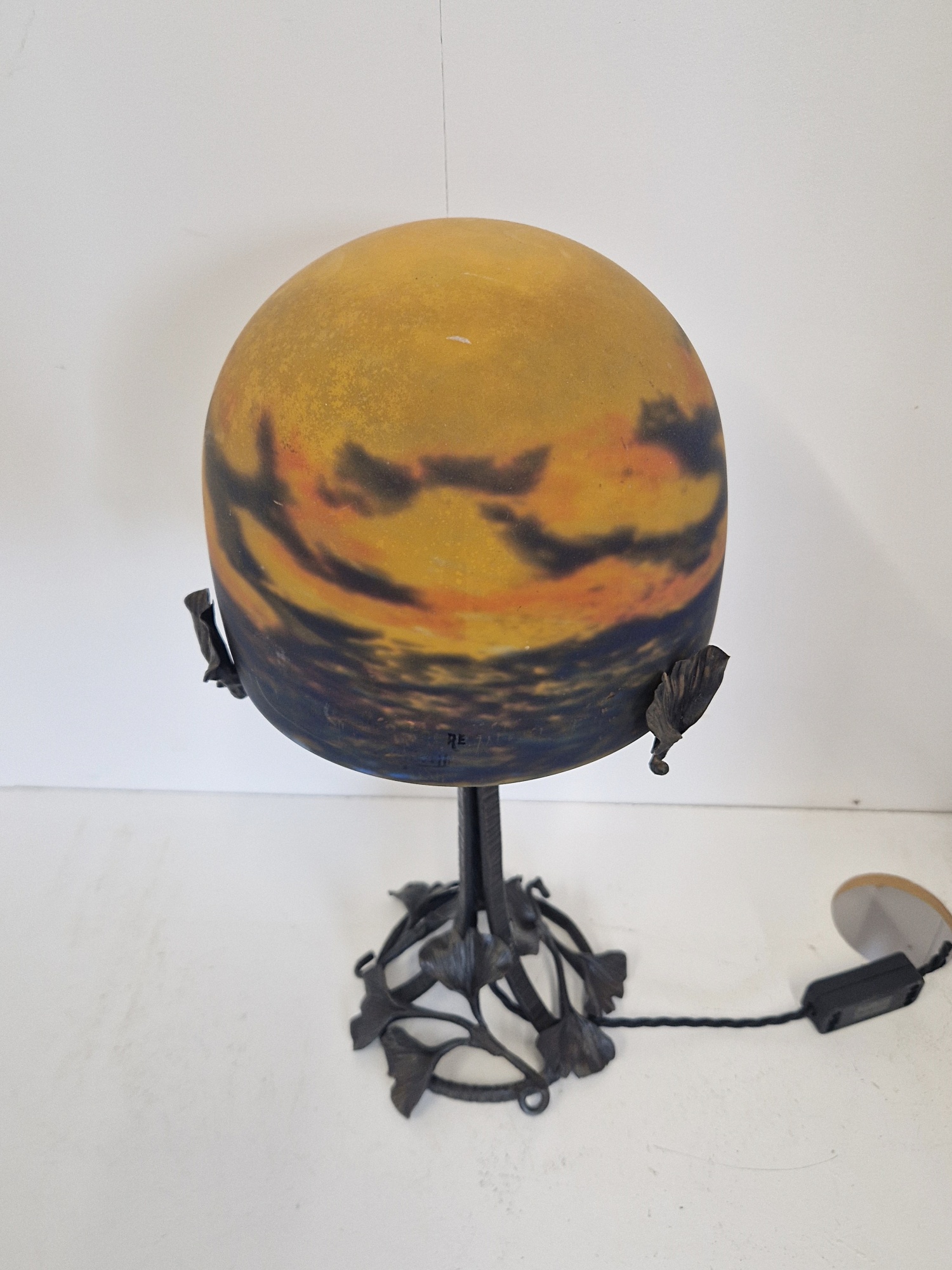 Muller Frères, Luneville | Wrought-Iron "Mushroom" Table Lamp | France c.1920 | SOLD - Image 6