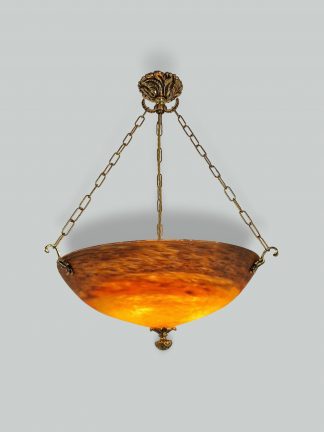 Muller Frères, Luneville | Large Pate-de-verre Plafonnier | France c.1920