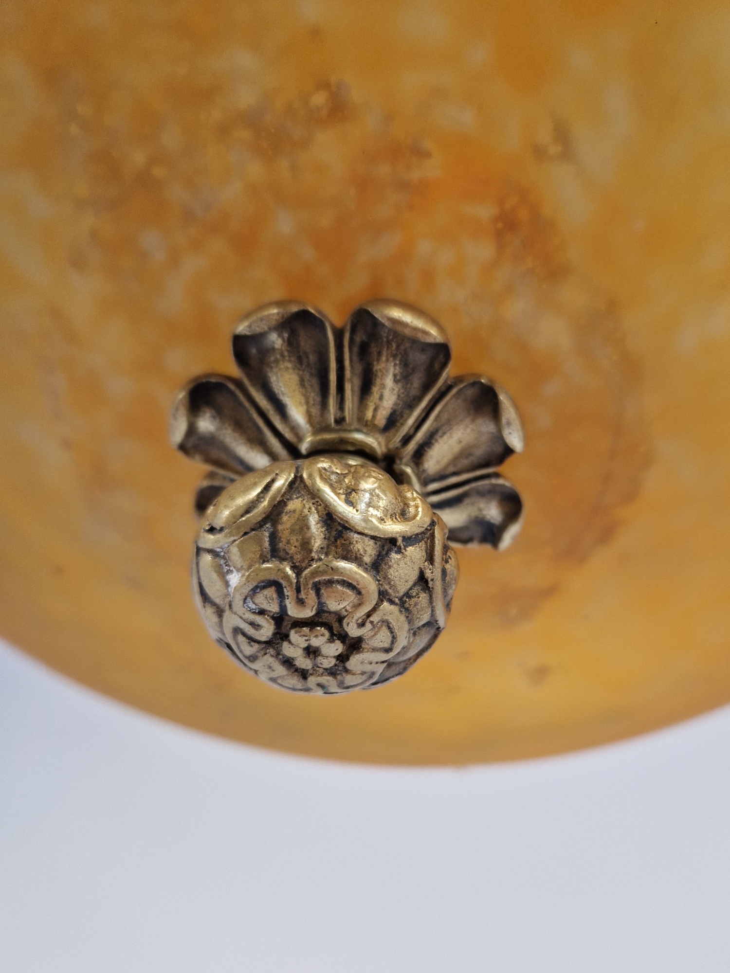 Muller Frères, Luneville | Large Pate-de-verre Plafonnier | France c.1920 | SOLD - Image 10