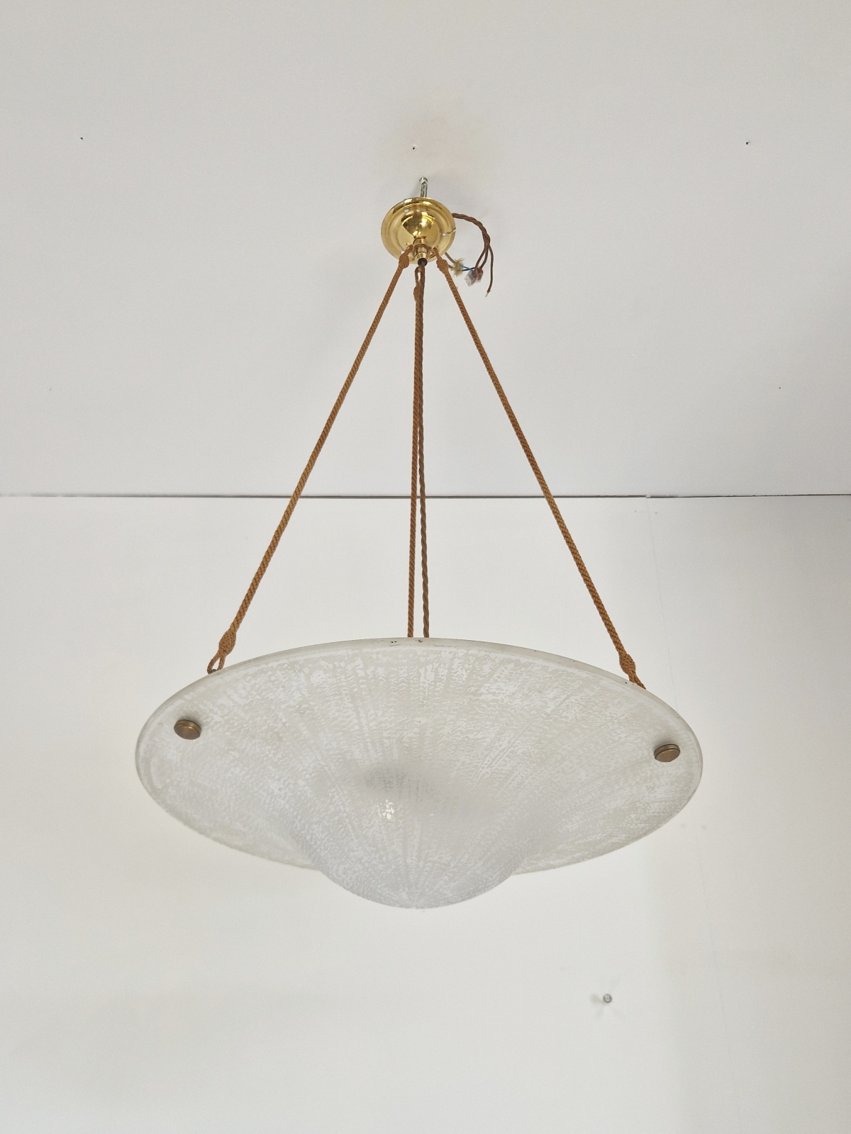 Daum Frères, Nancy | Acid-etched Art Deco Plafonnier | France c.1925 | SOLD - Image 5