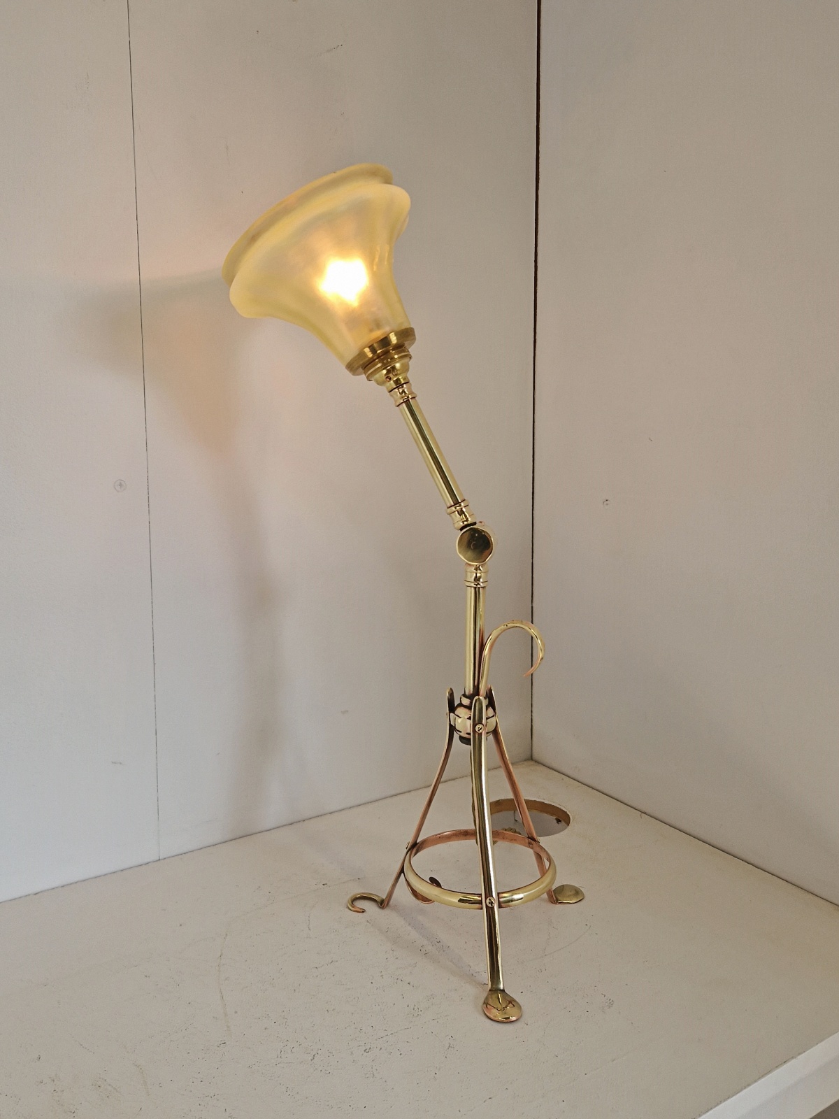 The General Electric Company (G.E.C) | Brass Arts & Crafts Multi-utility Lamp | England c.1922 | SOLD - Image 2