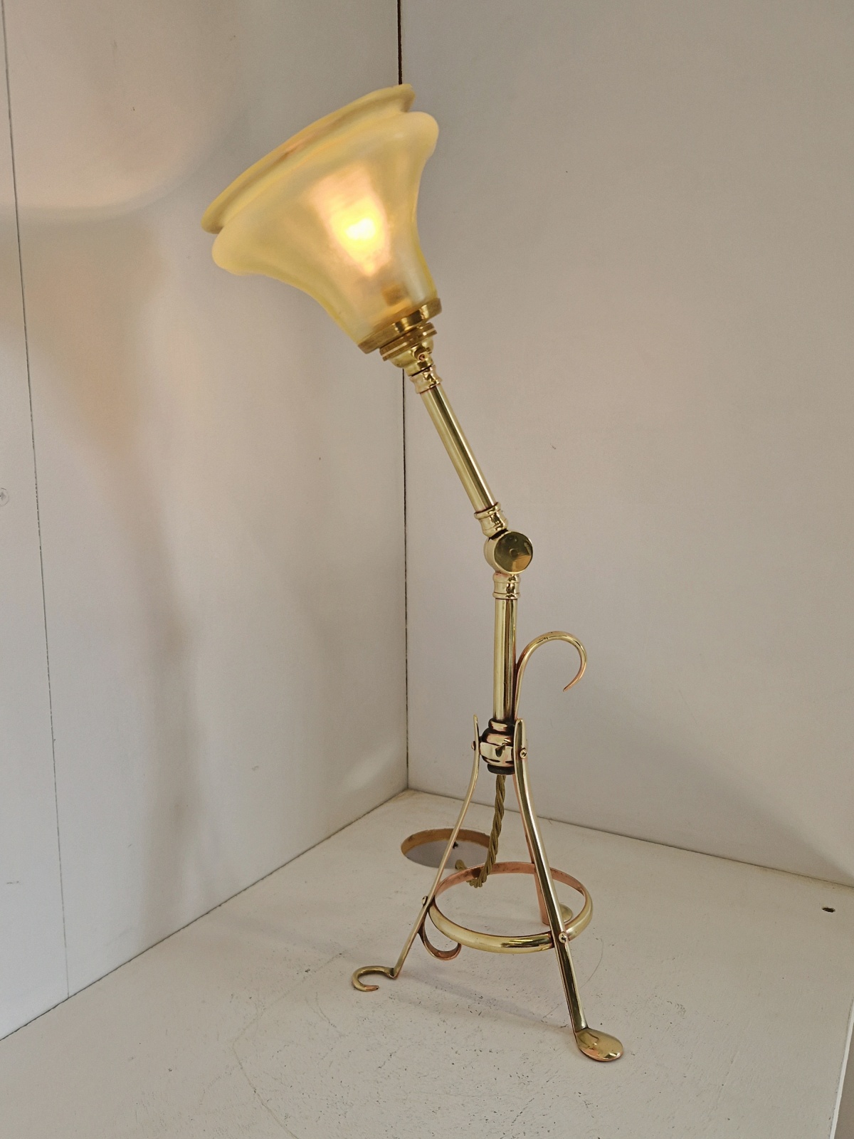 The General Electric Company (G.E.C) | Brass Arts & Crafts Multi-utility Lamp | England c.1922 | SOLD - Image 6