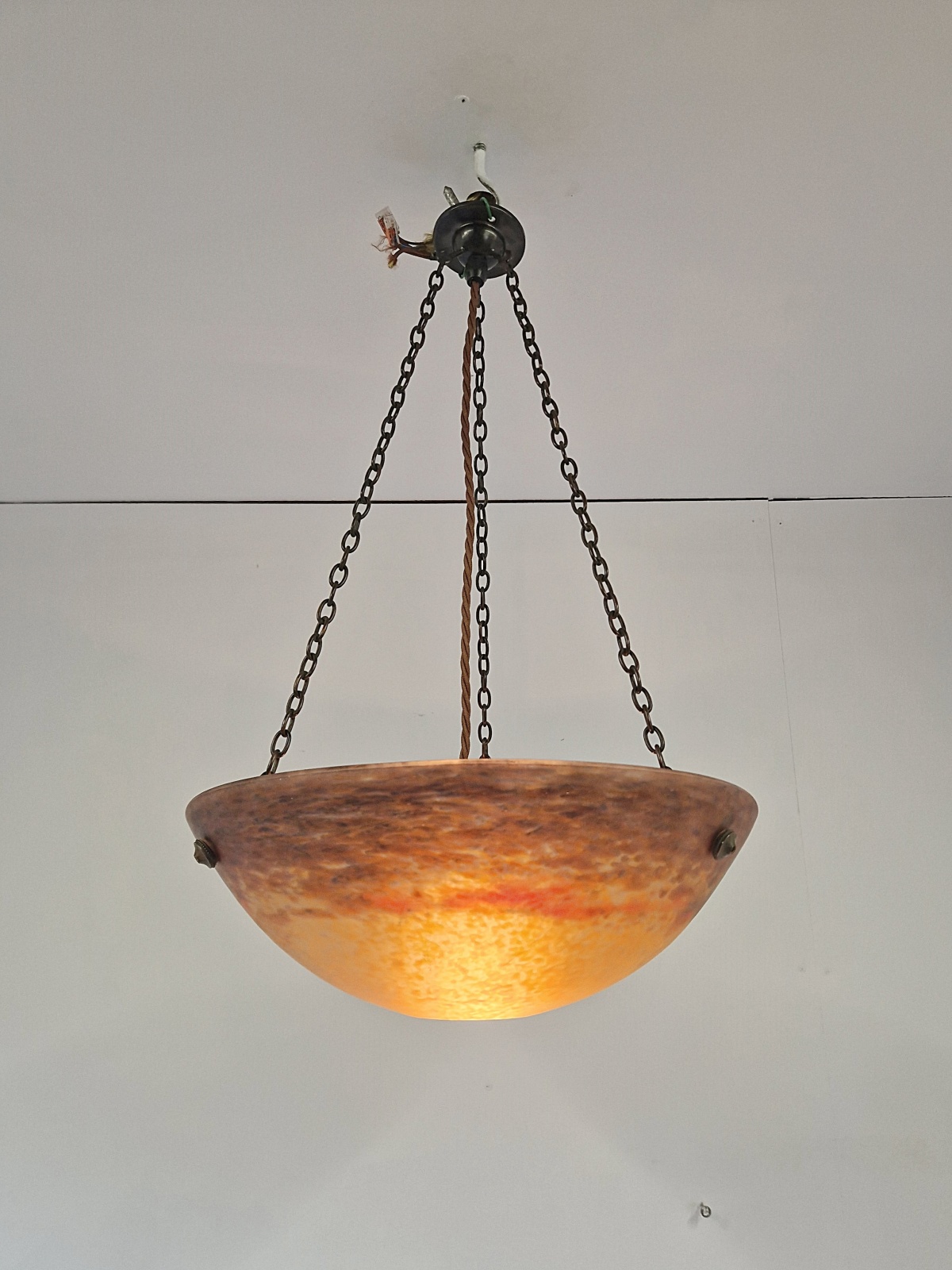 Grandes Verreries de Croismare | Pate-de-verre Plafonnier | France c.1925 | SOLD - Image 2