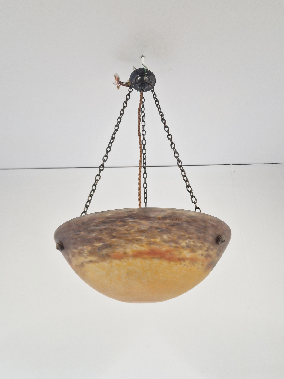 Grandes Verreries de Croismare | Pate-de-verre Plafonnier | France c.1925 | SOLD - Image 5