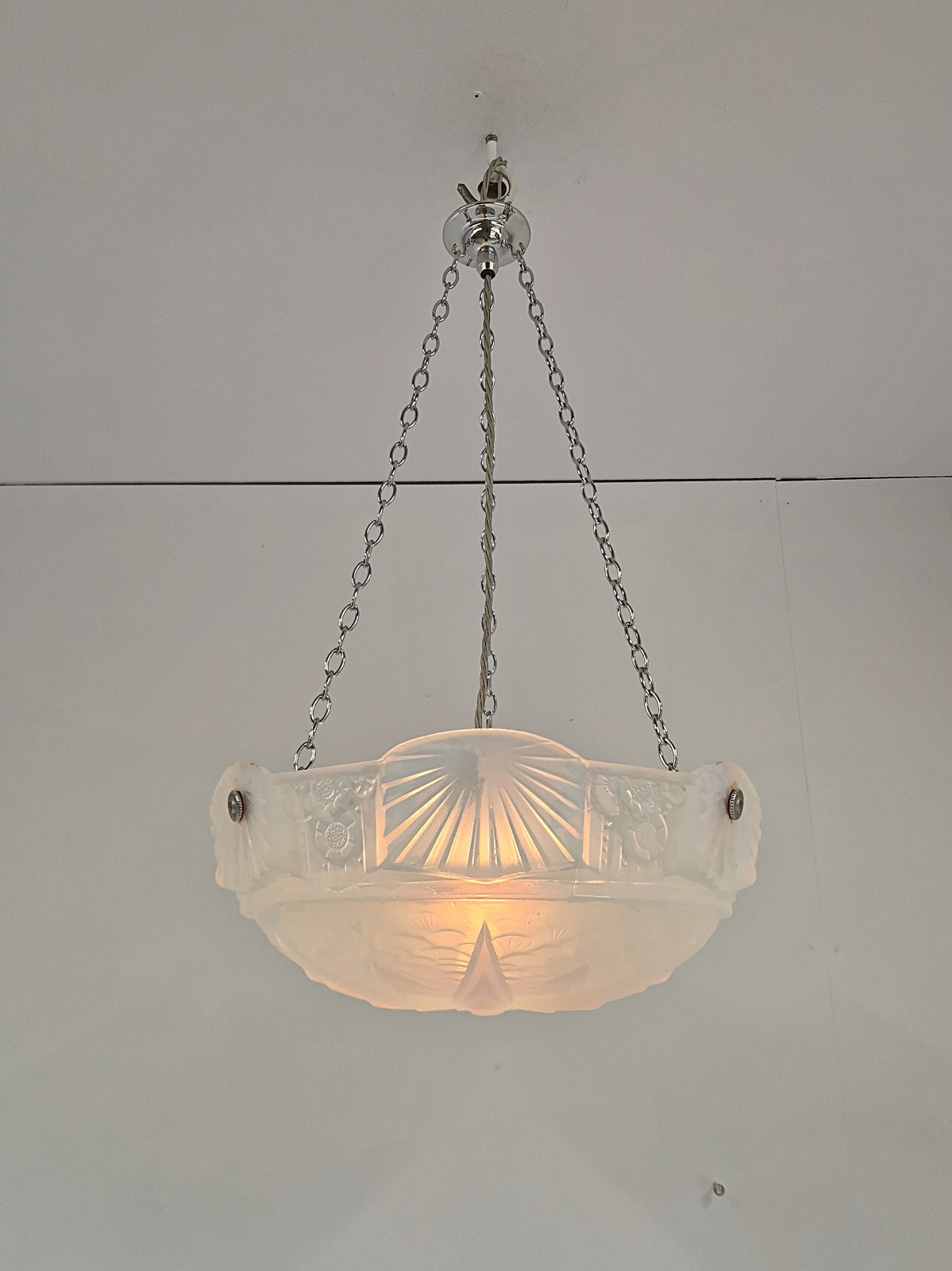 Muller Frères, Luneville | Opalescent Art Deco Plafonnier | France c.1925 | SOLD - Image 2