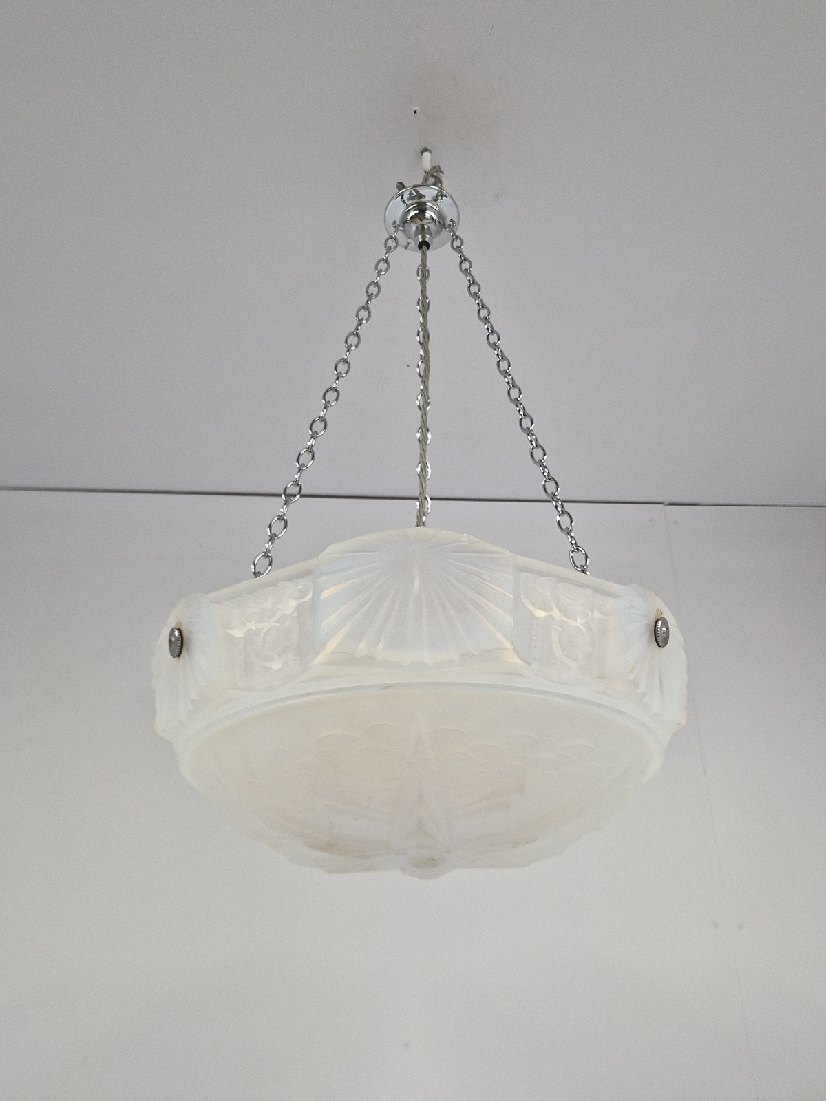 Muller Frères, Luneville | Opalescent Art Deco Plafonnier | France c.1925 | SOLD - Image 5