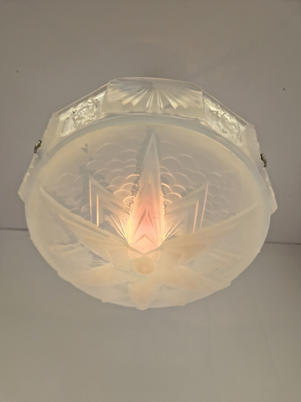 Muller Frères, Luneville | Opalescent Art Deco Plafonnier | France c.1925 | SOLD - Image 6