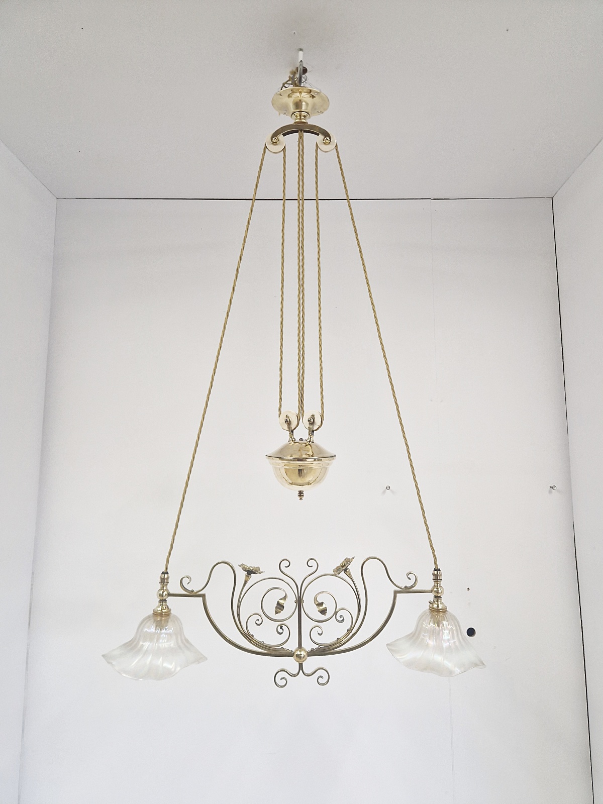 Unsigned | Art Nouveau Rise & Fall Lamp | England c.1915 | SOLD - Image 3