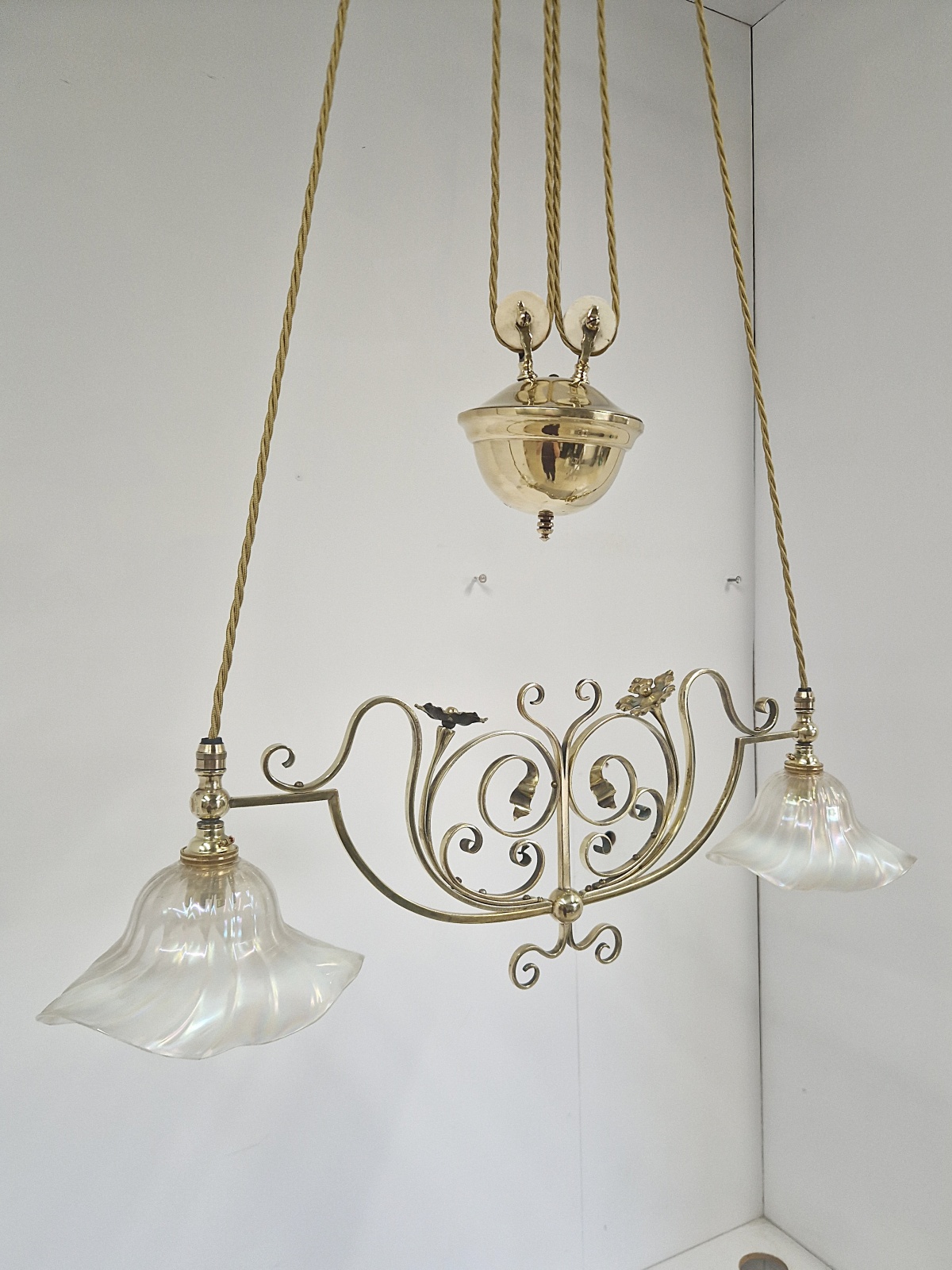 Unsigned | Art Nouveau Rise & Fall Lamp | England c.1915 | SOLD - Image 7