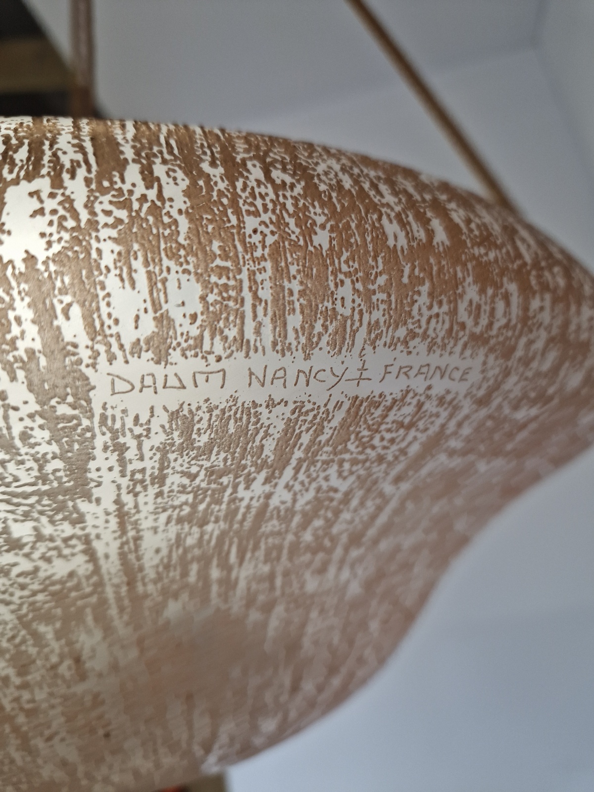 Daum Frères, Nancy | "Bark" Textured Art Deco Plafonnier | France c.1925 | SOLD - Image 8