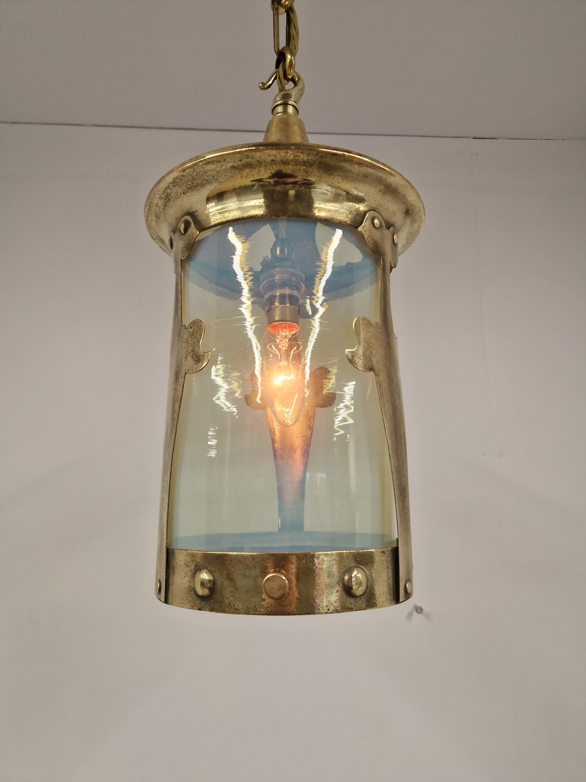 Unsigned | Brass Arts & Crafts Lantern | England c.1900 | SOLD - Image 6