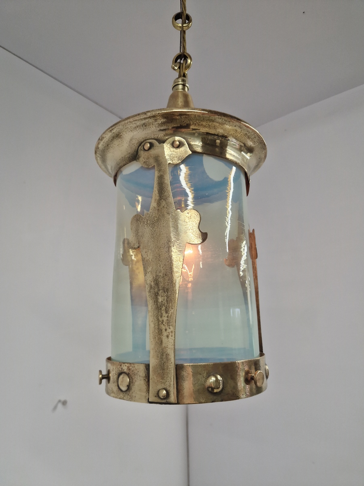 Unsigned | Brass Arts & Crafts Lantern | England c.1900 | SOLD - Image 8