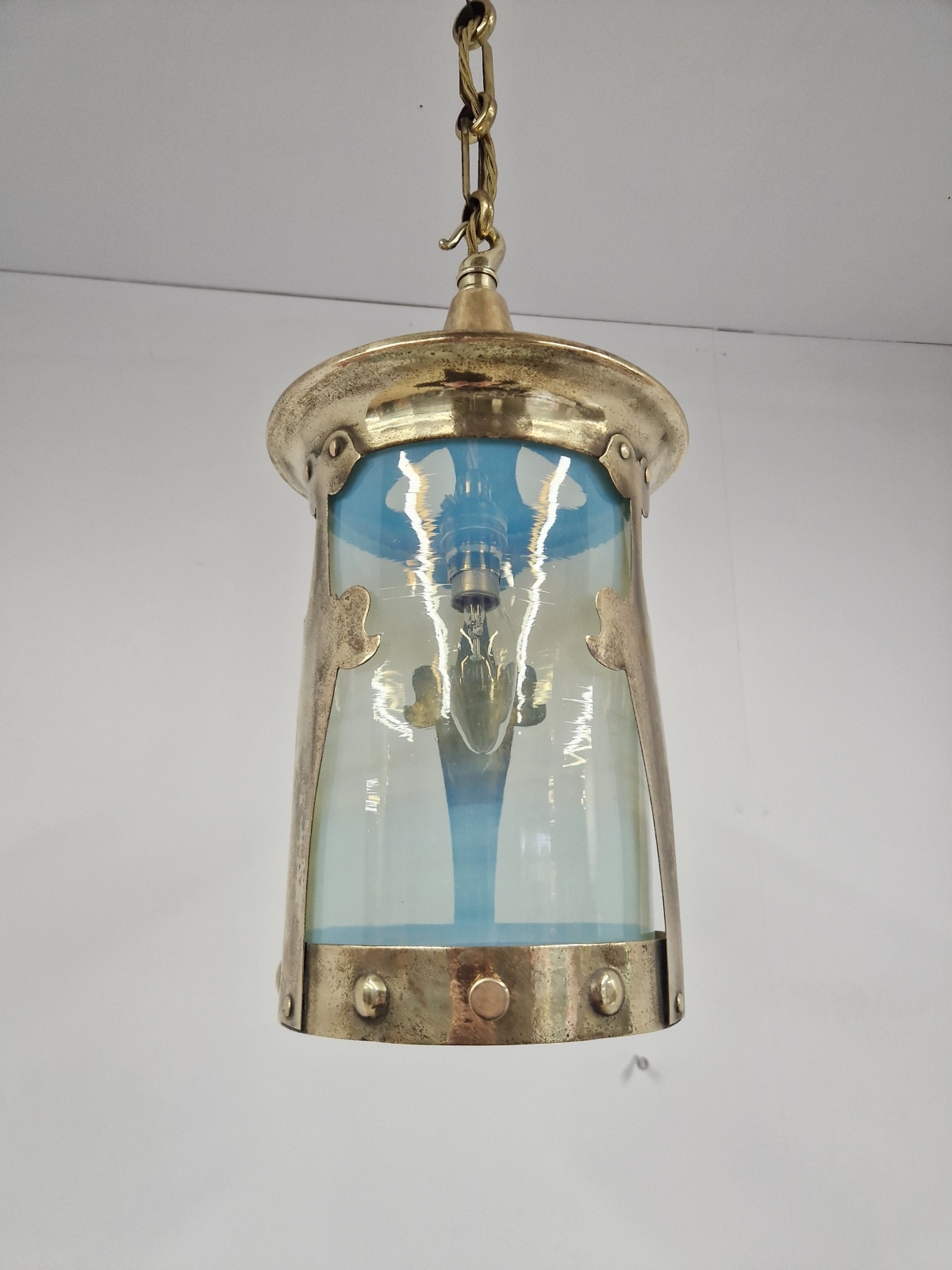 Unsigned | Brass Arts & Crafts Lantern | England c.1900 | SOLD - Image 9