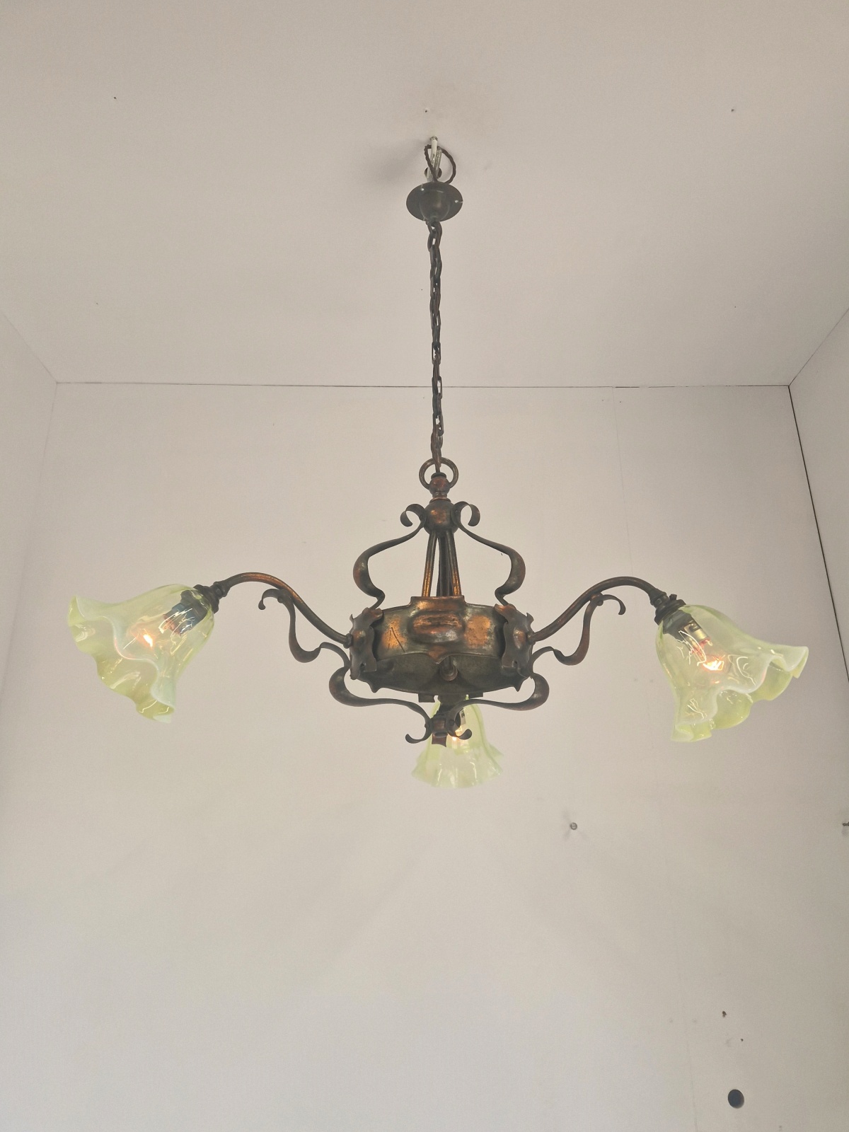 Unsigned | Copper Arts & Crafts Elelectrolier | England c.1900 | SOLD - Image 3