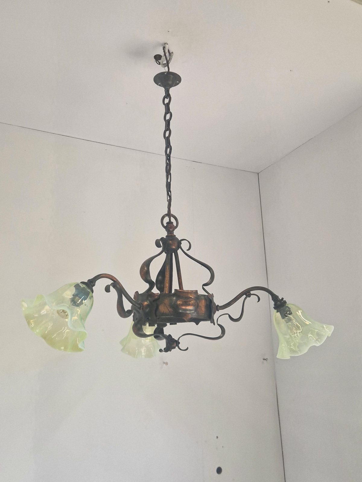 Unsigned | Copper Arts & Crafts Elelectrolier | England c.1900 | SOLD - Image 6