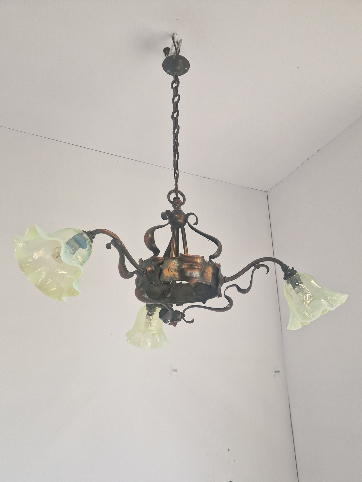 Unsigned | Copper Arts & Crafts Elelectrolier | England c.1900 | SOLD - Image 8