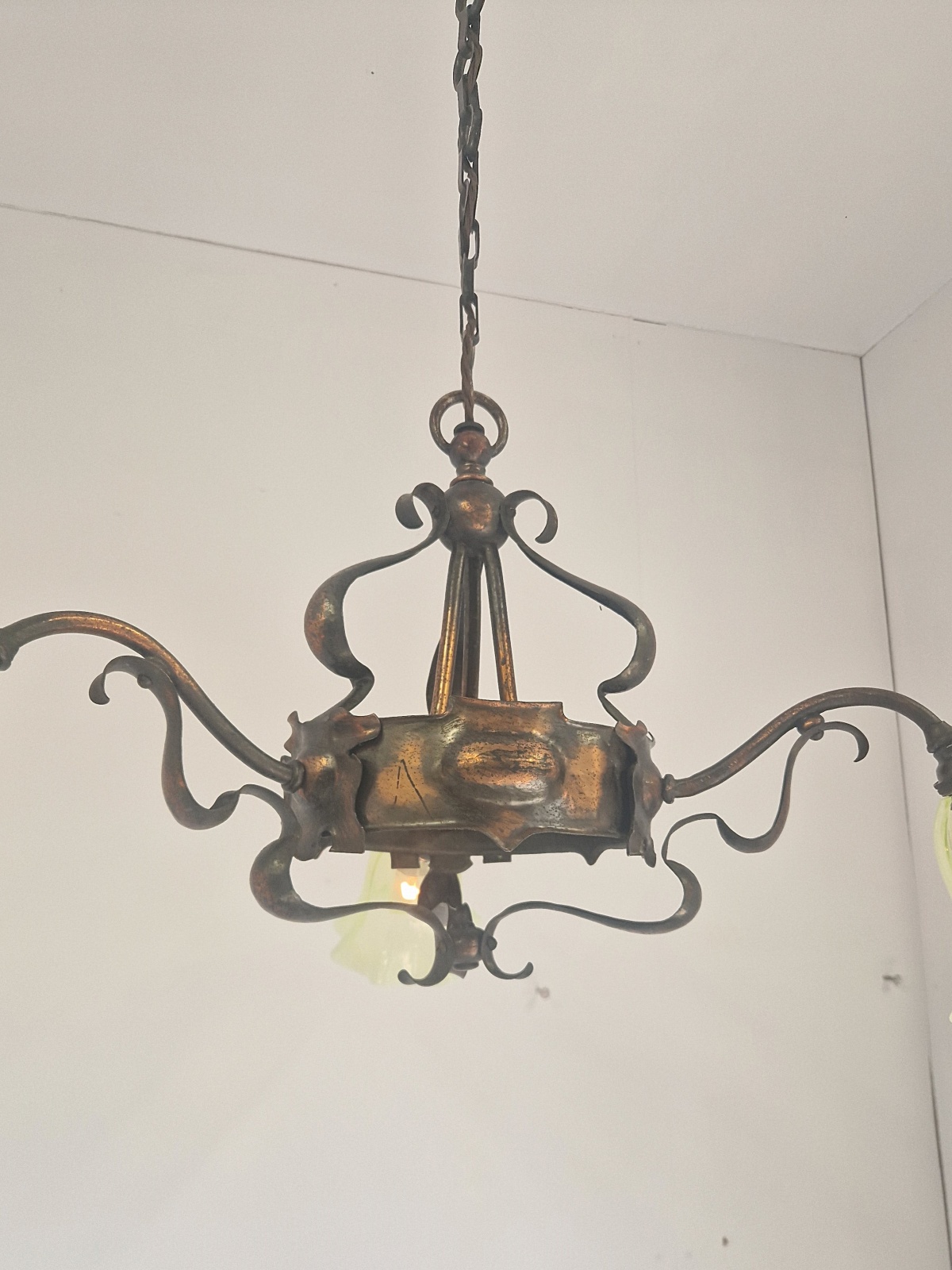 Unsigned | Copper Arts & Crafts Elelectrolier | England c.1900 | SOLD - Image 11