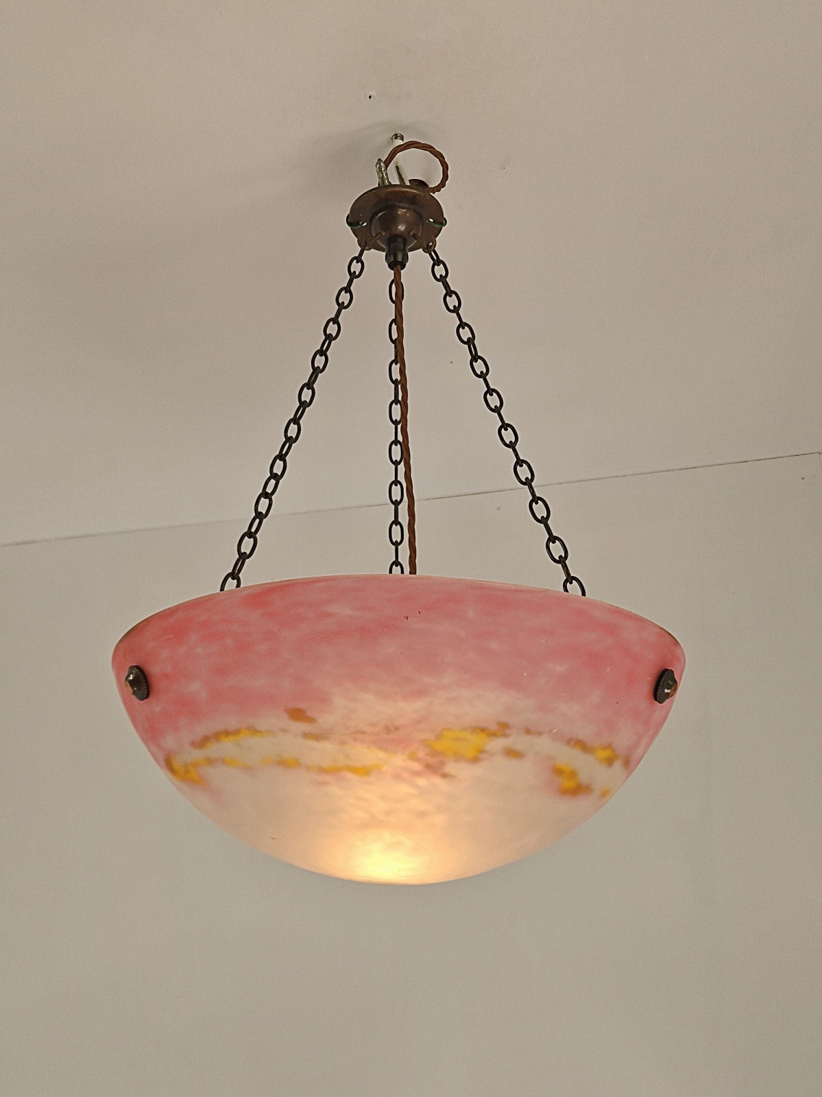 Muller Frères, Luneville | Pate-de-verre Plafonnier | France c.1925 | SOLD - Image 2